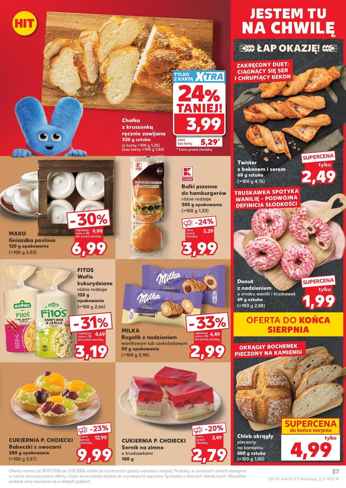 Kaufland gazetka od 30.07.2026 - od jutra PDF | Strona: 37 | Produkty: Karta, Hamburger, Donut, Ser