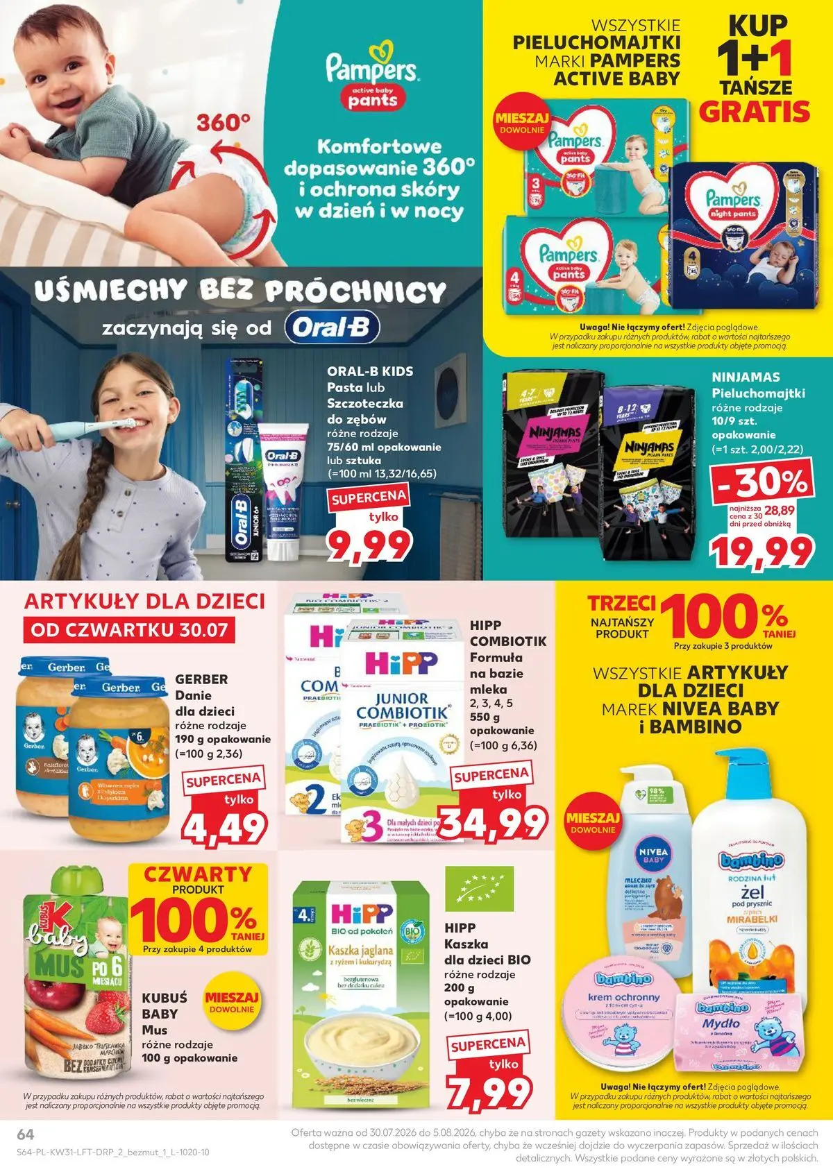 Kaufland gazetka od 30.07.2026 - od jutra PDF | Strona: 64 | Produkty: Kukurydza, Pampers, Prysznic, Mydło