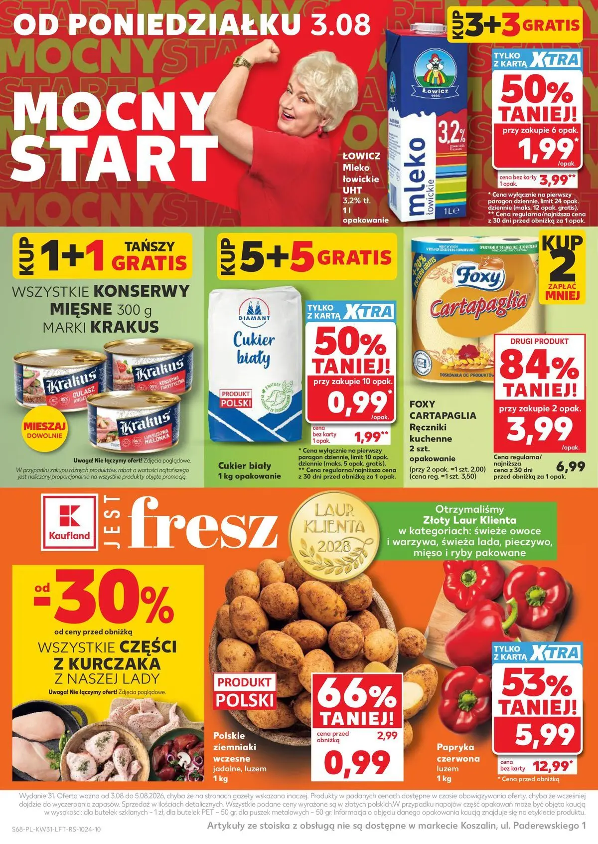 Kaufland gazetka od 30.07.2026 - od jutra PDF | Strona: 68 | Produkty: Mięso, Papryka czerwona, Ryby, Ziemniaki