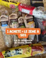 Nous anti gaspi 1 achet&eacute; = le 2&egrave;me &agrave; -50% - au 02.08.2026