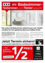 XXXLutz Badezimmer-Testerinnen und -Tester gesucht - bis 08.08.2026