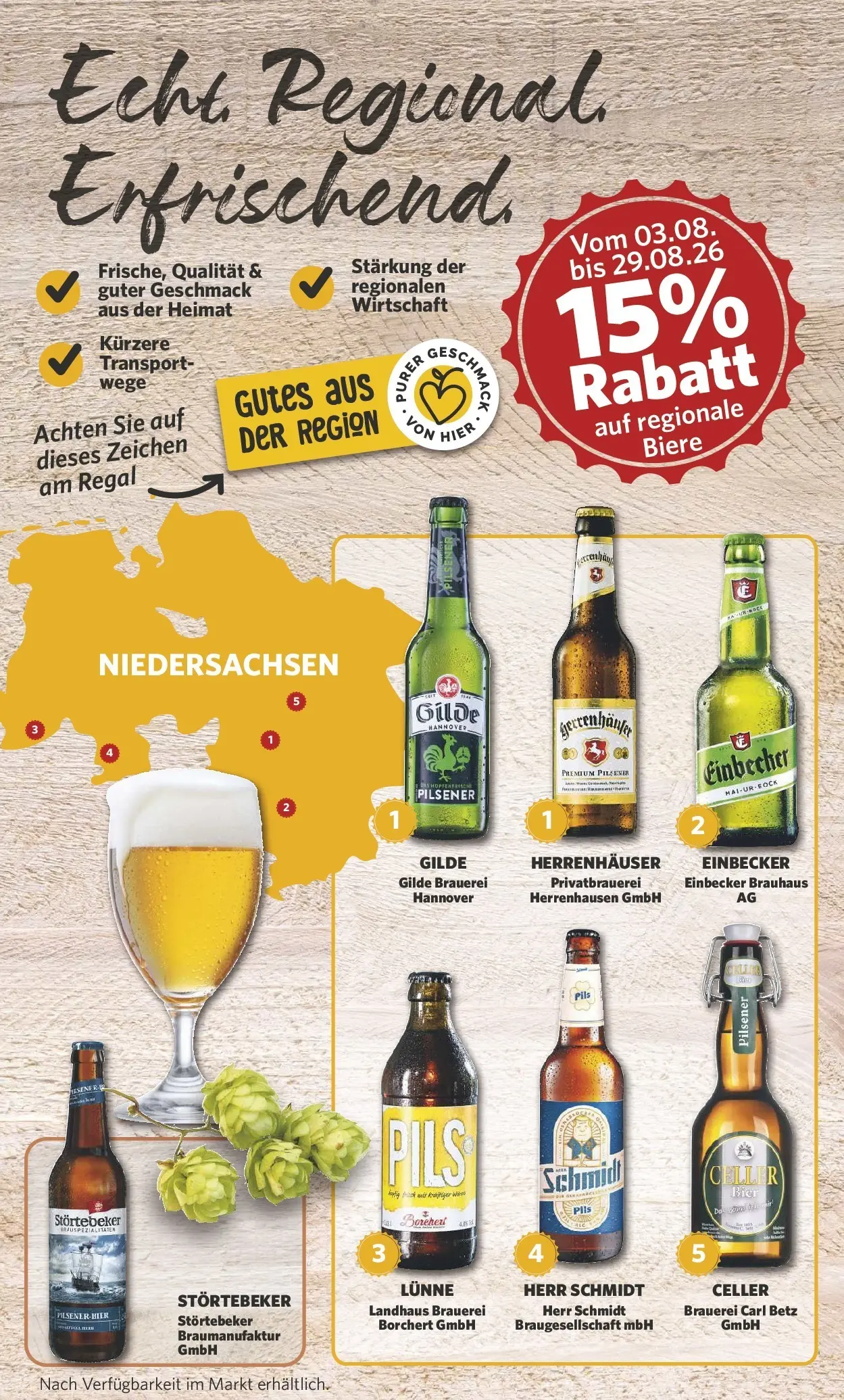 Combi Prospekt Celle (ab 03.08.2026) zum Blättern | Seite: 22 | Produkte: Bier, Regal, Pils