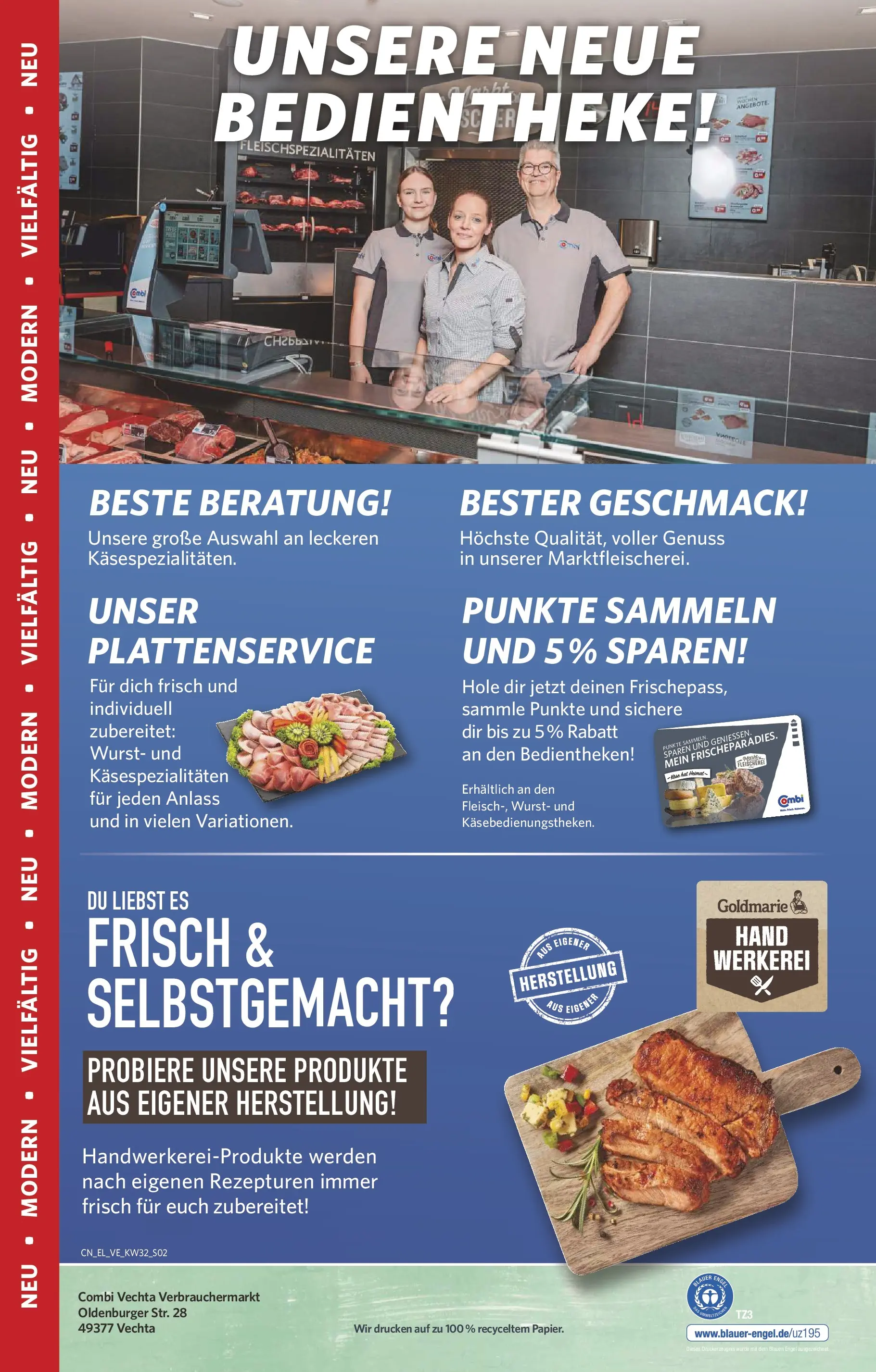 Combi Prospekt Vechta (ab 03.08.2026) zum Blättern | Seite: 2 | Produkte: Käse, Wurst