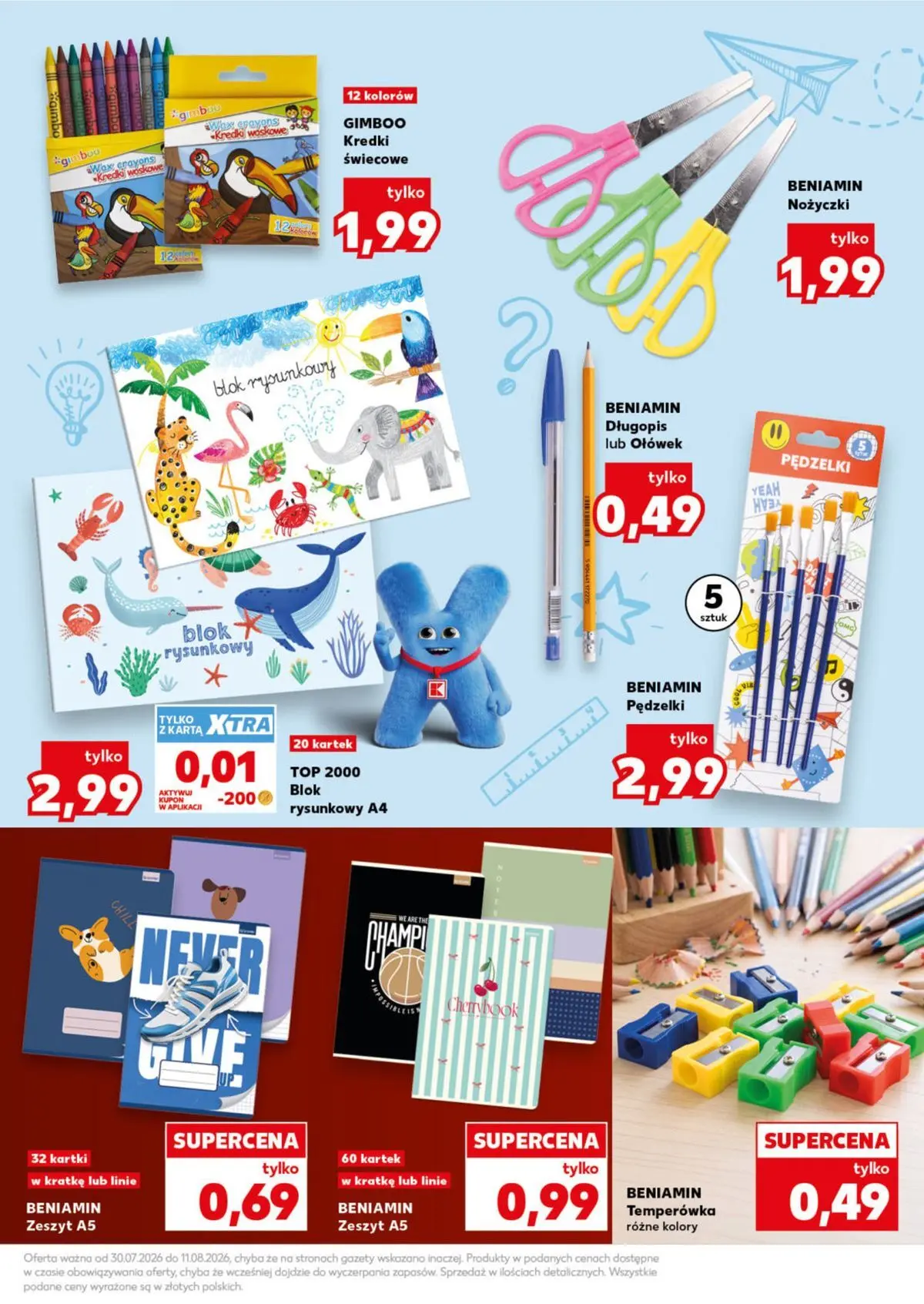 Kaufland gazetka - Wszystko do szkoły od 30.07.2026 - od jutra PDF | Strona: 3 | Produkty: Top, Temperówka, Notebook, Zeszyt