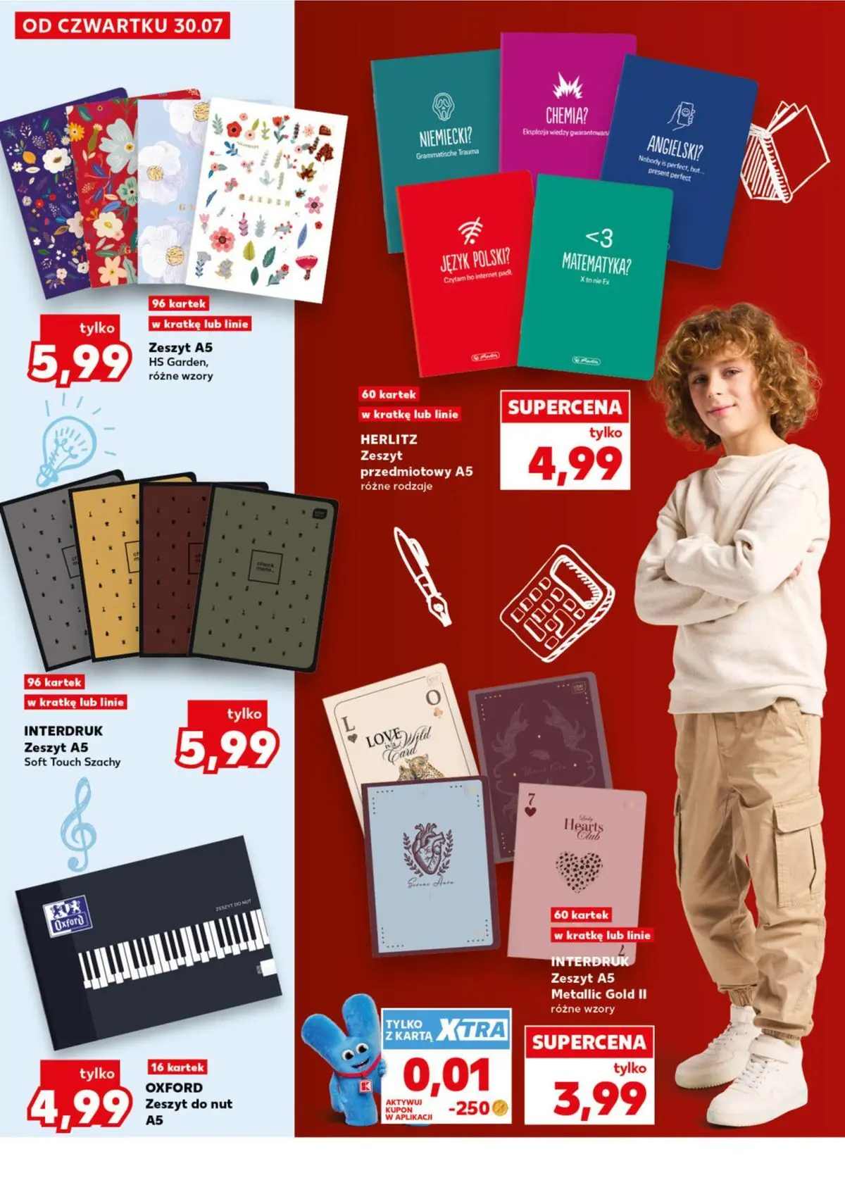 Kaufland gazetka - Wszystko do szkoły od 30.07.2026 - od jutra PDF | Strona: 4 | Produkty: Karta, Notebook, Zeszyt