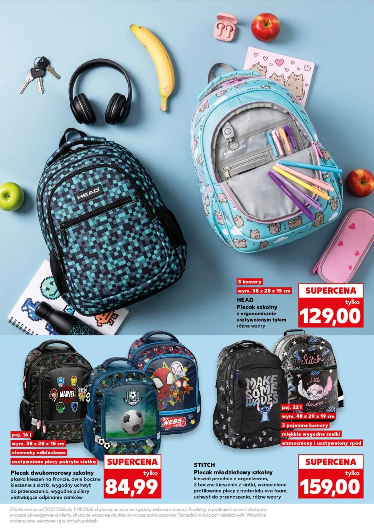 Kaufland gazetka - Wszystko do szkoły od 30.07.2026 - od jutra PDF | Strona: 31 | Produkty: Plecak, Siatka