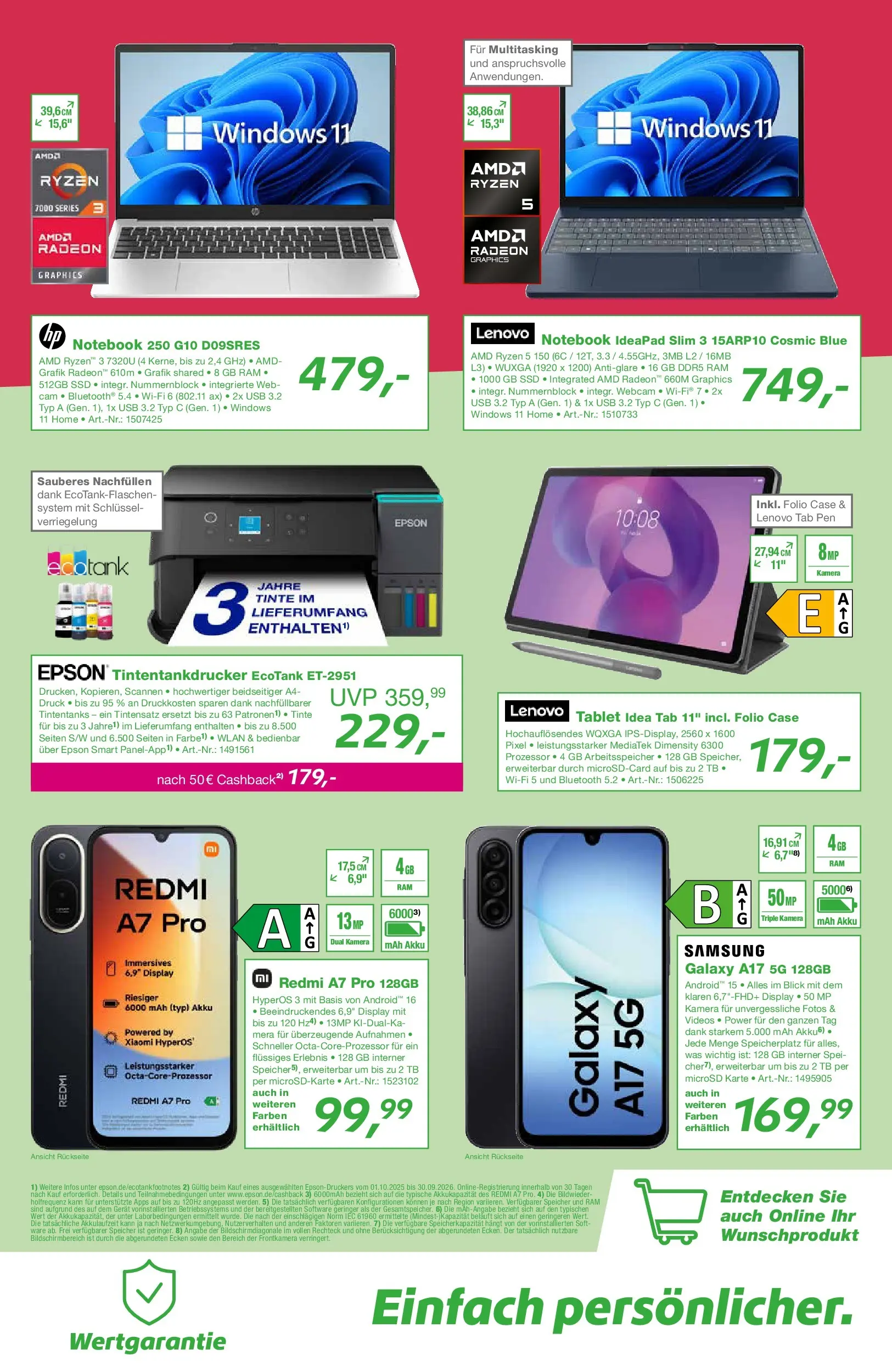 Angebote - EP:ElectronicPartner: Entdecke aktuelle Angebote (ab 31.07.2026) zum Blättern | Seite: 5 | Produkte: Lenovo, Xiaomi, Samsung, Tablet