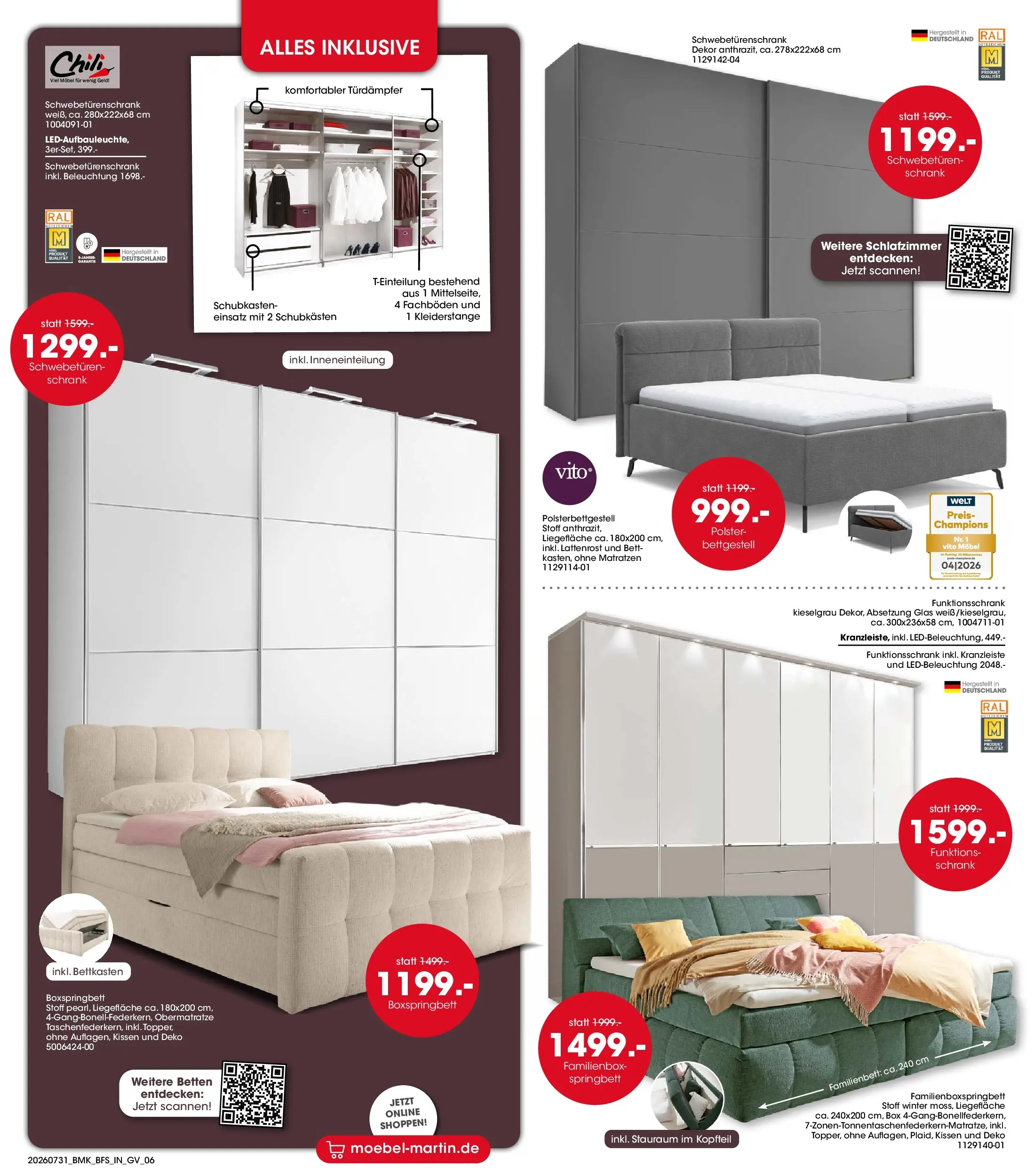 Möbel Martin Happy Days (ab 31.07.2026) zum Blättern | Seite: 6 | Produkte: Kissen, Lattenrost, Schrank, Chili