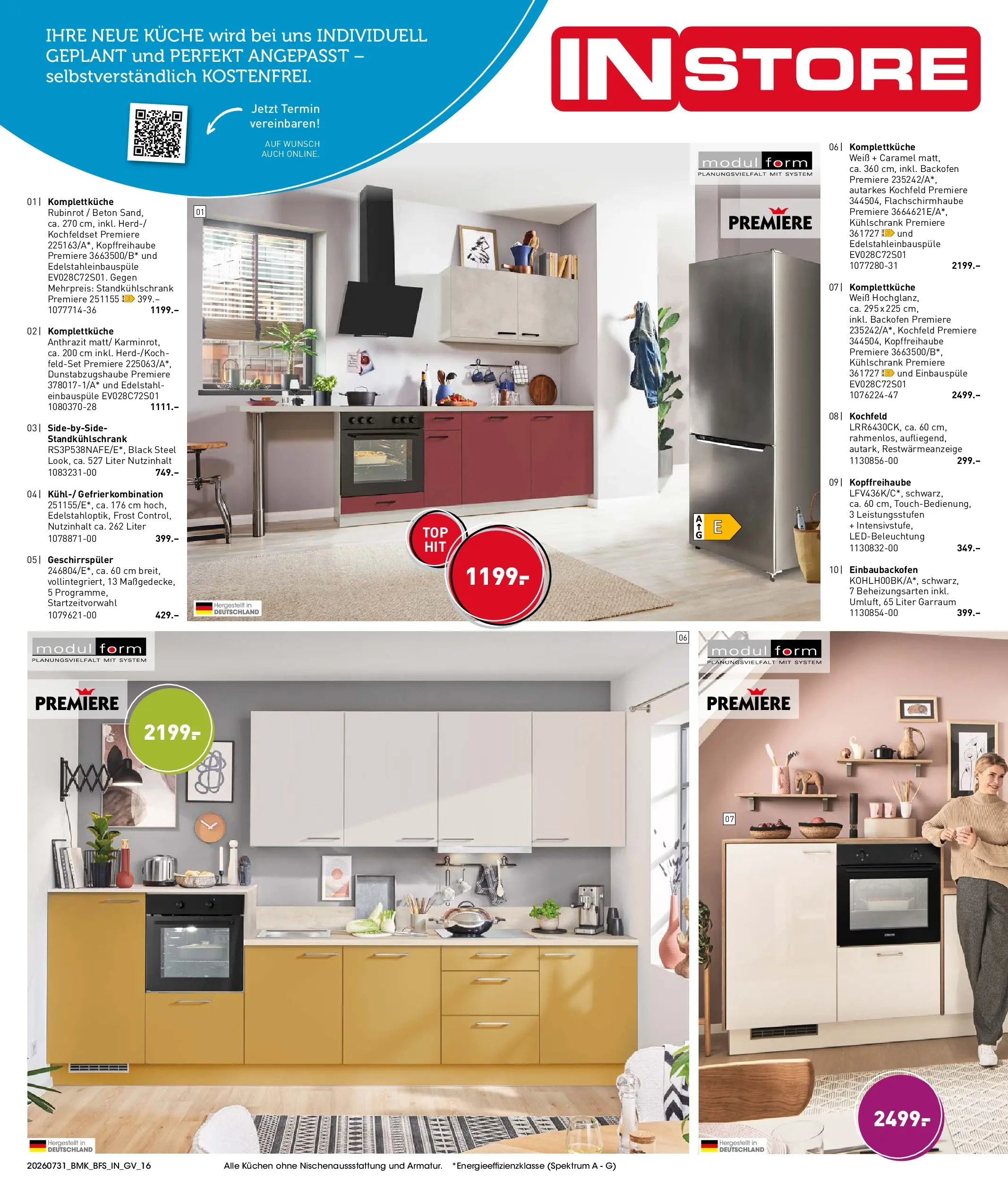 Möbel Martin Happy Days (ab 31.07.2026) zum Blättern | Seite: 16 | Produkte: Geschirrspüler, Küche, Kühlschrank, Backofen