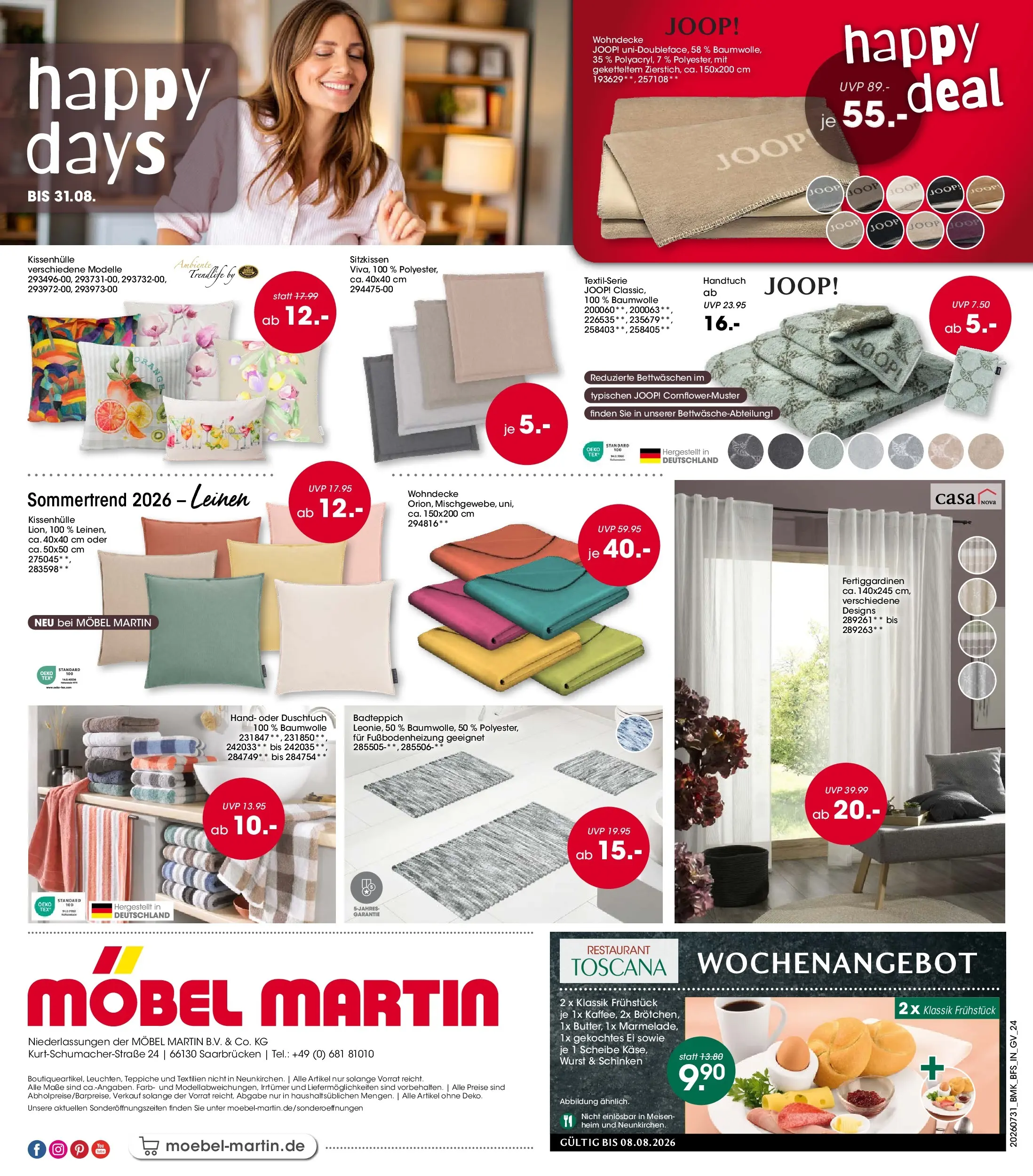 Möbel Martin Happy Days (ab 31.07.2026) zum Blättern | Seite: 24 | Produkte: Wurst, Schinken