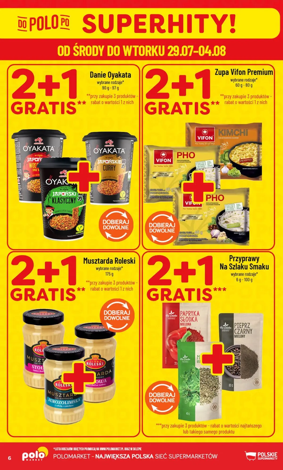 Nowa POLOmarket gazetka od jutra 29.07.2026 | Strona: 6 | Produkty: Kimchi, Stół, Musztarda, Przyprawy
