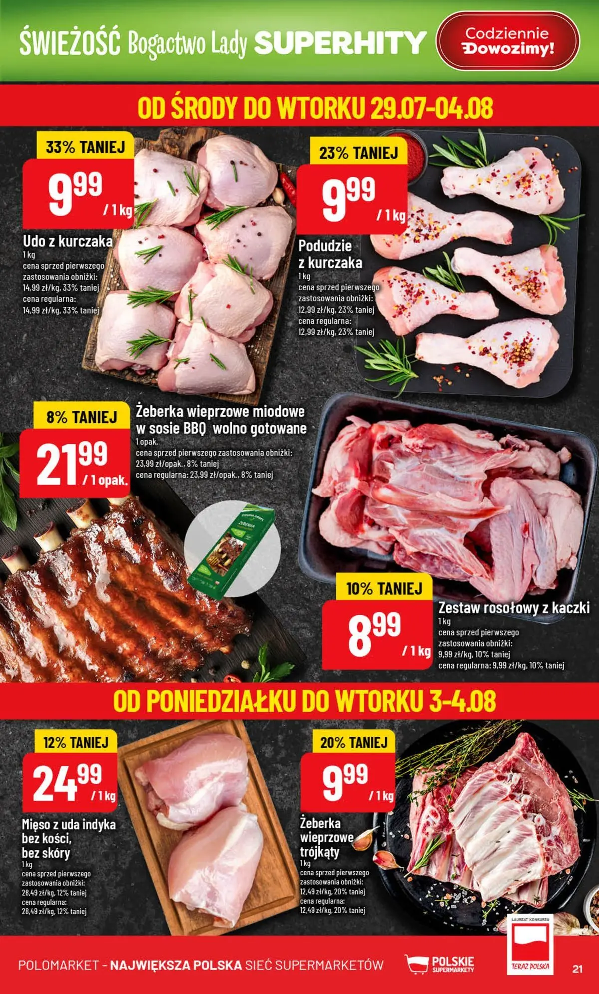 Nowa POLOmarket gazetka od jutra 29.07.2026 | Strona: 21 | Produkty: Mięso, Wolno gotowane