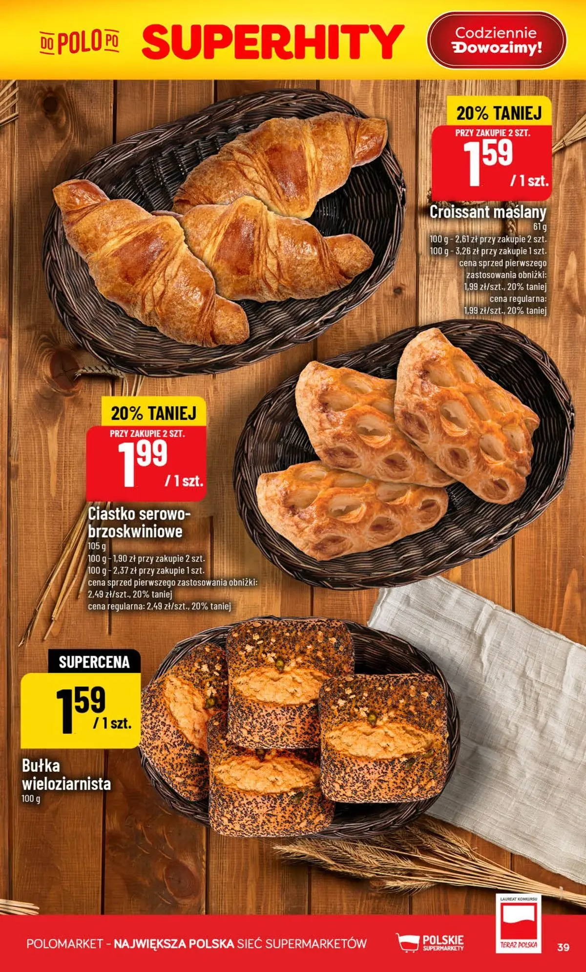 Nowa POLOmarket gazetka od jutra 29.07.2026 | Strona: 39 | Produkty: Bułka
