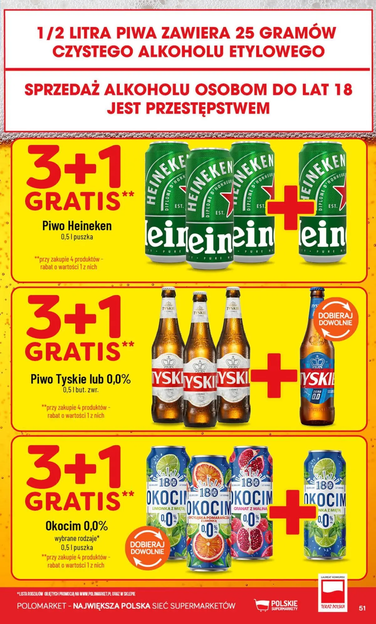 Nowa POLOmarket gazetka od jutra 29.07.2026 | Strona: 51 | Produkty: Limonka, Malina, Mięta, Tyskie