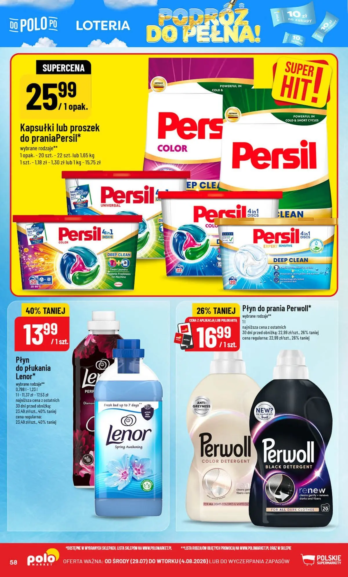 Nowa POLOmarket gazetka od jutra 29.07.2026 | Strona: 58 | Produkty: Persil, Detergent