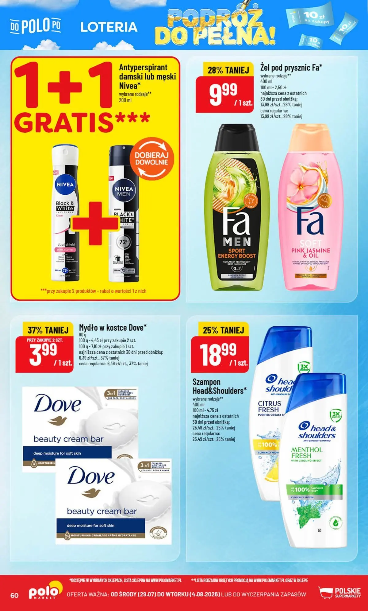 Nowa POLOmarket gazetka od jutra 29.07.2026 | Strona: 60 | Produkty: Prysznic, Szampon, Body, Mydło