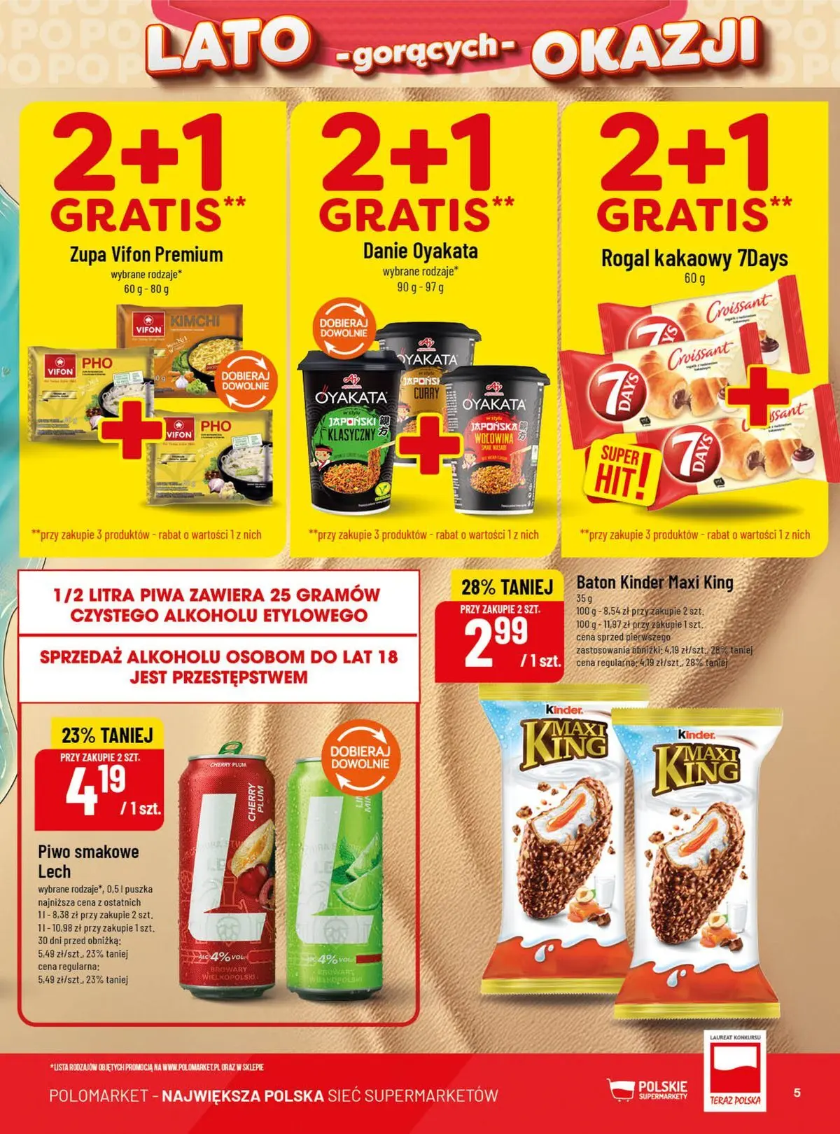 Nowa POLOmarket gazetka od jutra 29.07.2026 | Strona: 5 | Produkty: Kimchi, Curry, Vifon, Wołowina