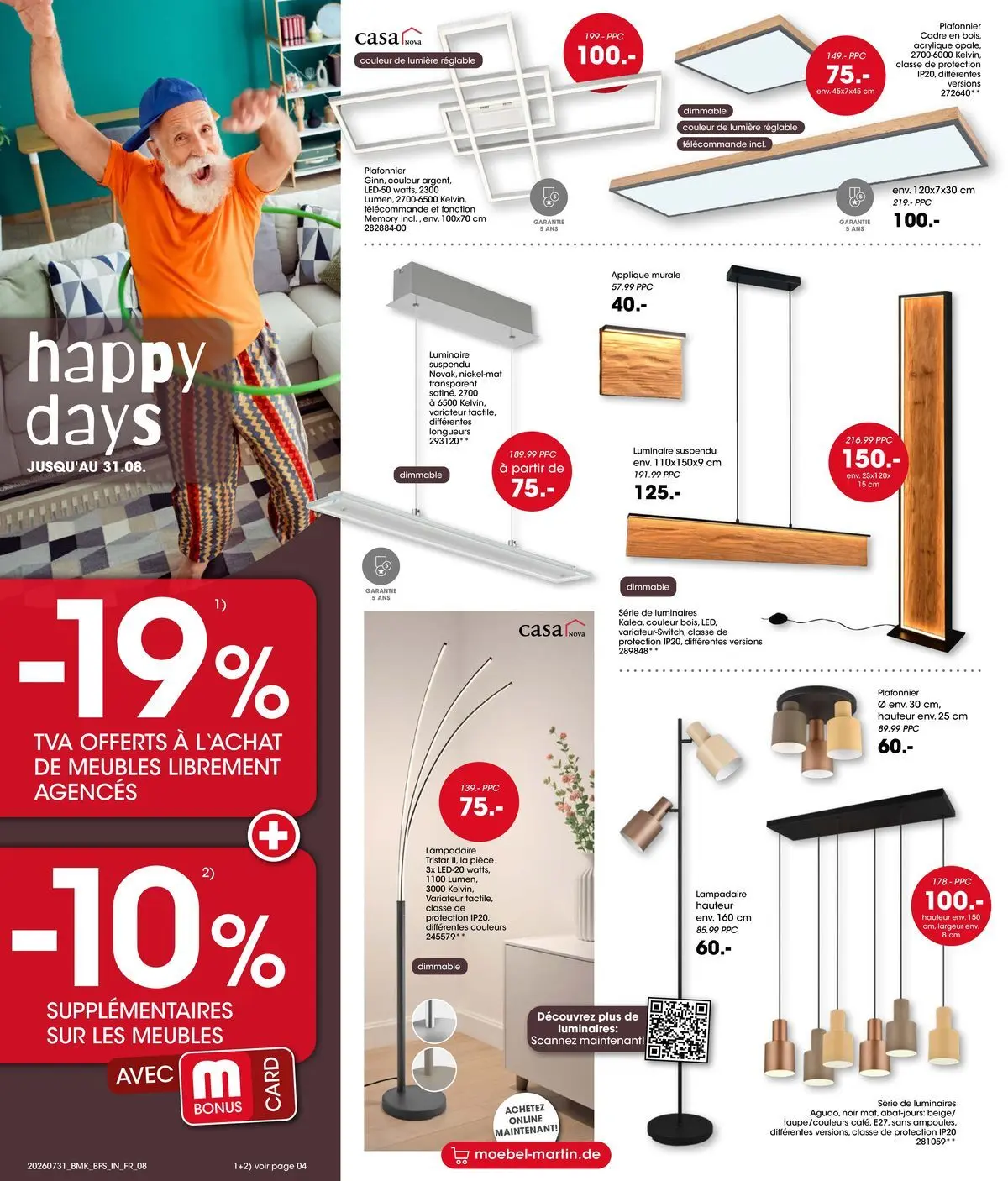 Möbel Martin - Möbel Martin: Offres hebdomadaires à partir du 31/07/2026 - promo en ligne | Page: 8 | Produits: Plafonnier, Lampadaire, Télécommande, Cadre