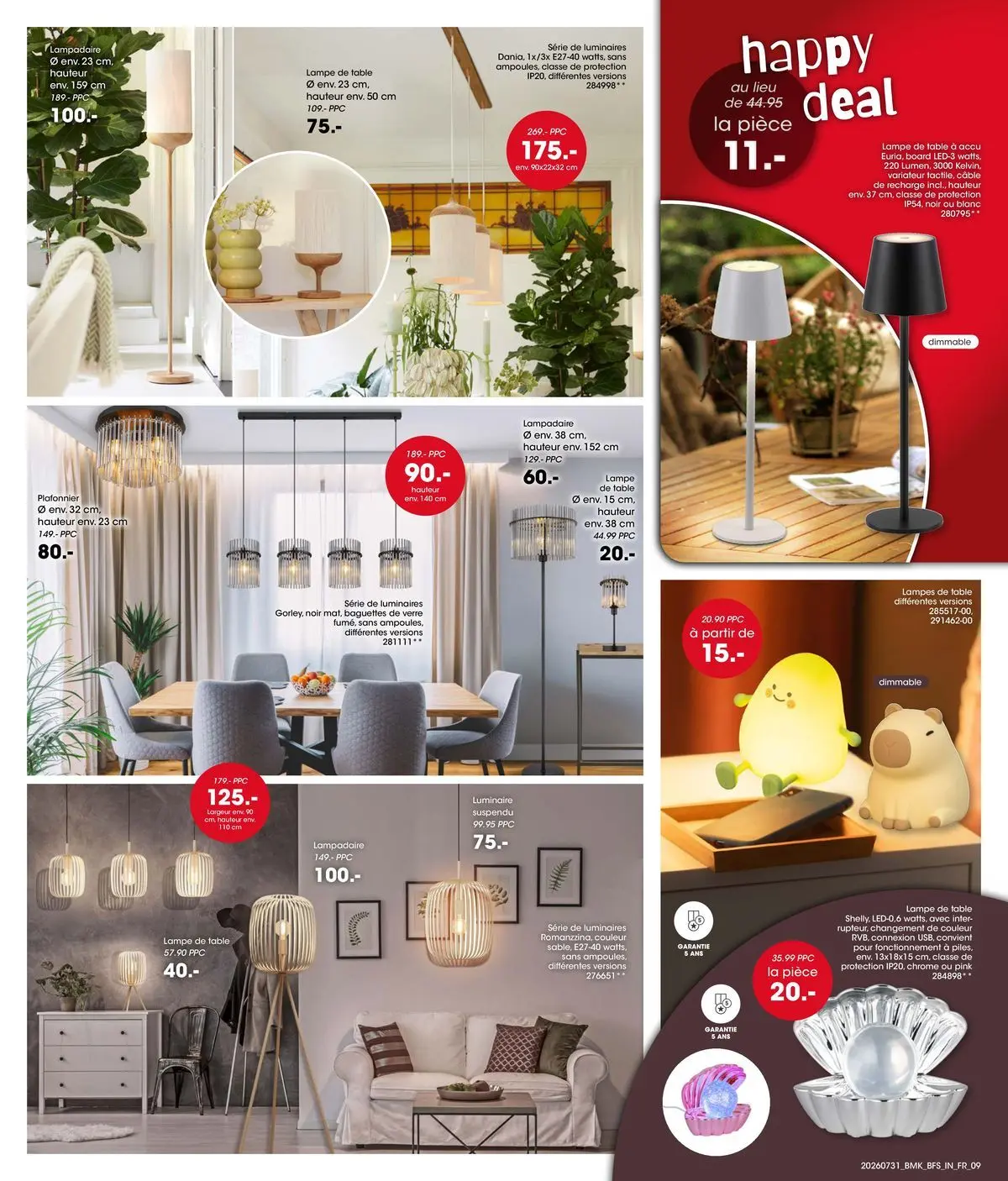 Möbel Martin - Möbel Martin: Offres hebdomadaires à partir du 31/07/2026 - promo en ligne | Page: 9 | Produits: Câble, Plafonnier, Lampadaire, Table