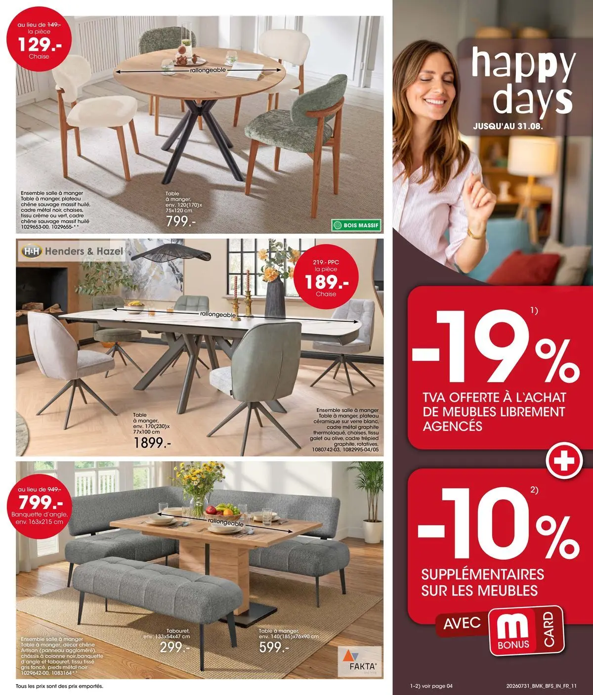 Möbel Martin - Möbel Martin: Offres hebdomadaires à partir du 31/07/2026 - promo en ligne | Page: 11 | Produits: Table, Chaise, Crème, Cadre