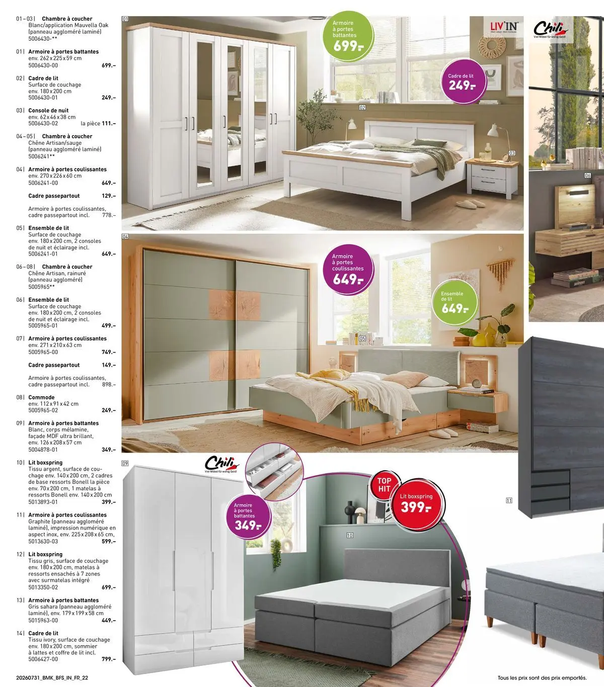 Möbel Martin - Möbel Martin: Offres hebdomadaires à partir du 31/07/2026 - promo en ligne | Page: 22 | Produits: Surmatelas, Lit, Matelas, Sommier
