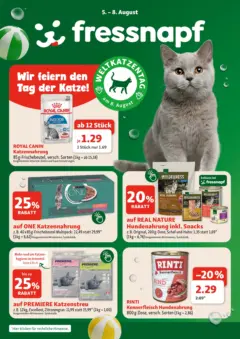 Fressnapf - Fressnapf Angebote 05.08. bis 08.08. ab 05.08.2026 gültig Fressnapf - Fressnapf Angebote 05.08. bis 08.08. ab 05.08.2026 gültig
