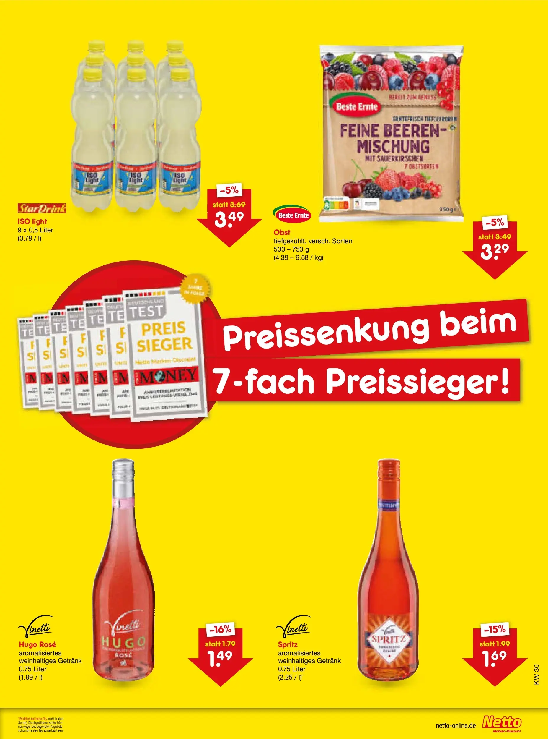 Netto Marken-Discount Prospekt München (ab 03.08.2026) » Angebote | Seite: 7 | Produkte: Obst, Hugo