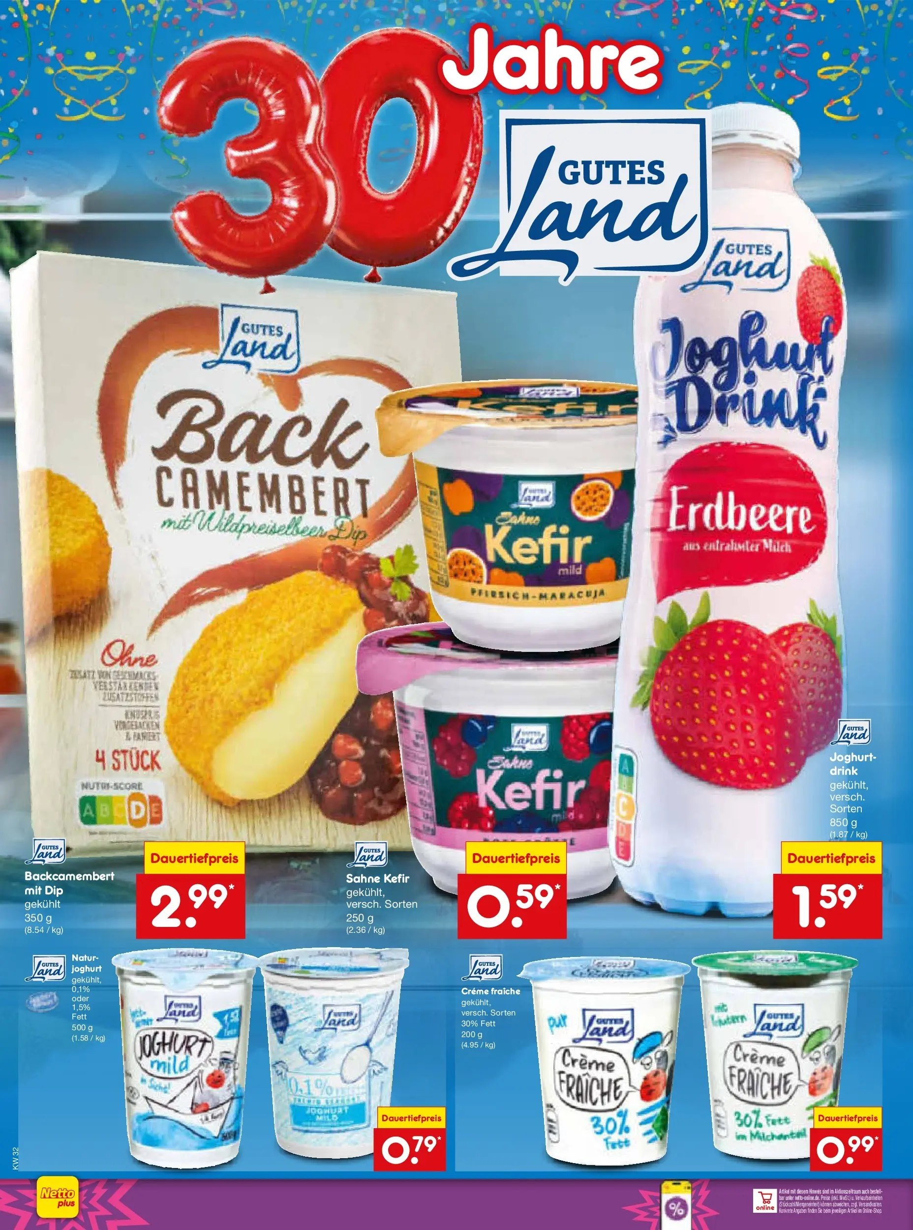 Netto Marken-Discount Prospekt München (ab 03.08.2026) » Angebote | Seite: 22 | Produkte: Kefir, Joghurt, Creme, Sahne