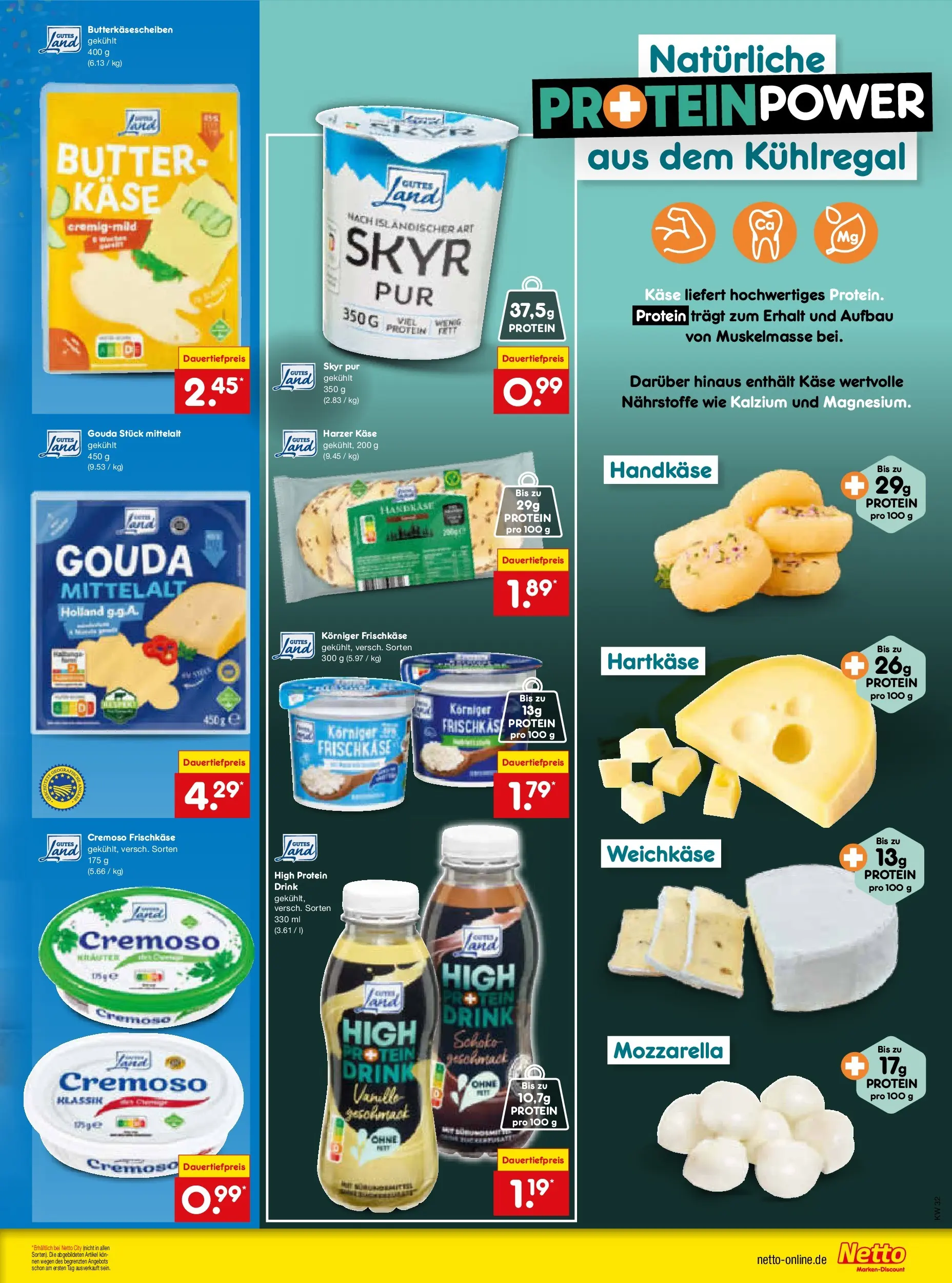 Netto Marken-Discount Prospekt München (ab 03.08.2026) » Angebote | Seite: 23 | Produkte: Butter, Käse, Gouda, Frischkase