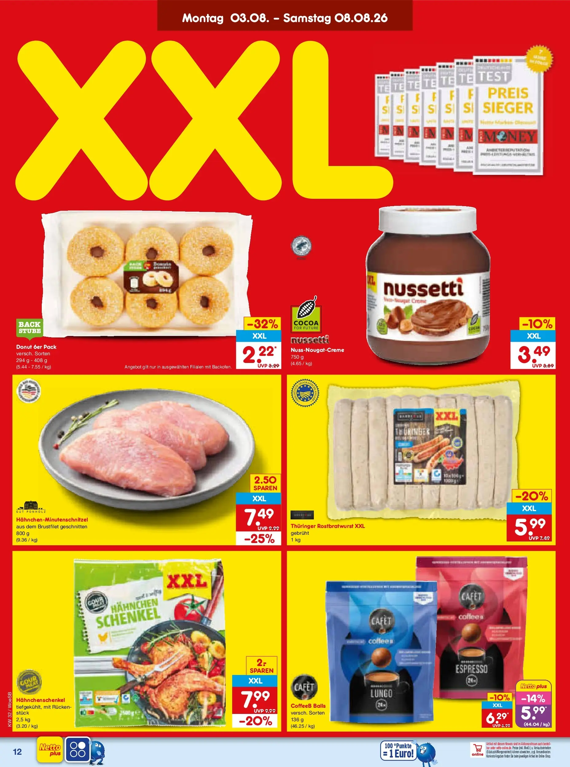 Netto Marken-Discount Prospekt Leonberg (ab 03.08.2026) » Angebote | Seite: 26 | Produkte: Hahnchen, Hahnchenschenkel, Backofen
