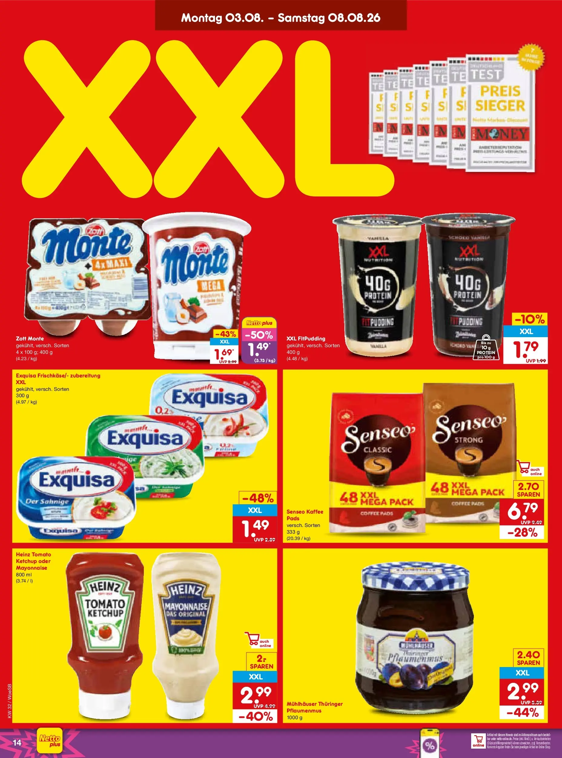 Netto Marken-Discount Prospekt Leonberg (ab 03.08.2026) » Angebote | Seite: 28 | Produkte: Senseo, Kaffee, Exquisa, Ketchup