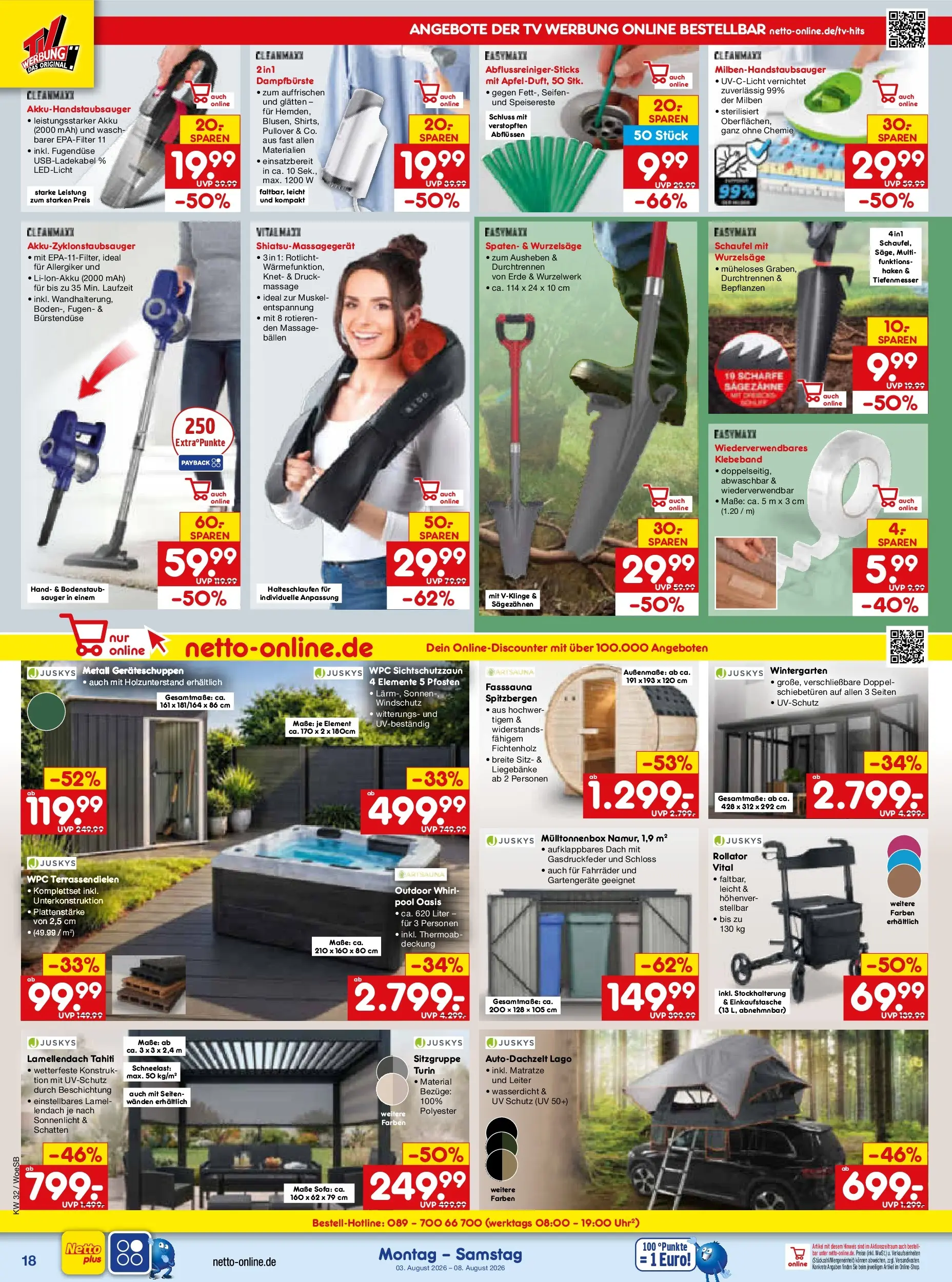 Netto Marken-Discount Prospekt Leonberg (ab 03.08.2026) » Angebote | Seite: 34 | Produkte: Matratze, Sofa, Pullover, TV