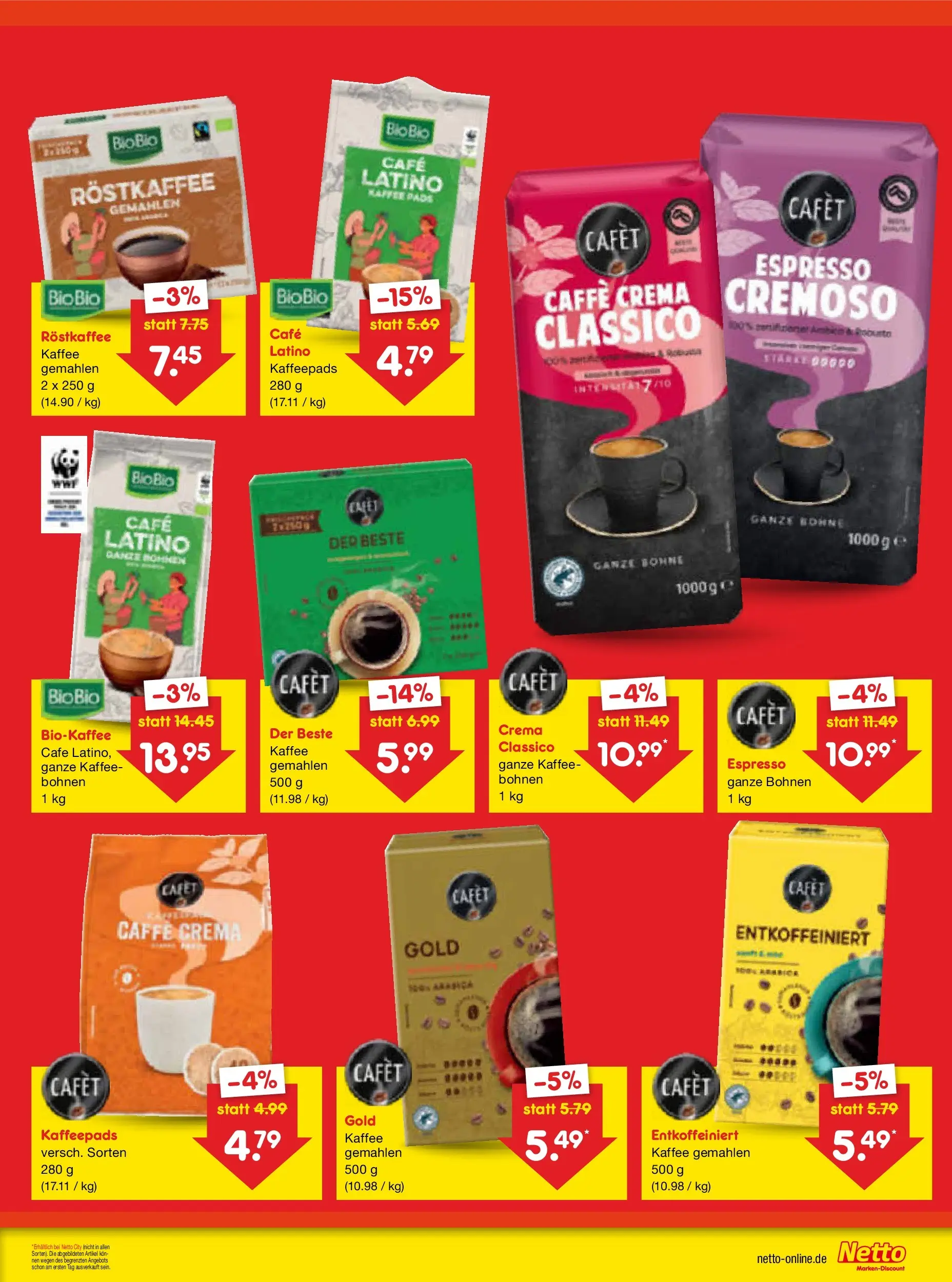 Netto Marken-Discount Prospekt Thiendorf (ab 03.08.2026) » Angebote | Seite: 5 | Produkte: Kaffeepads, Kaffee