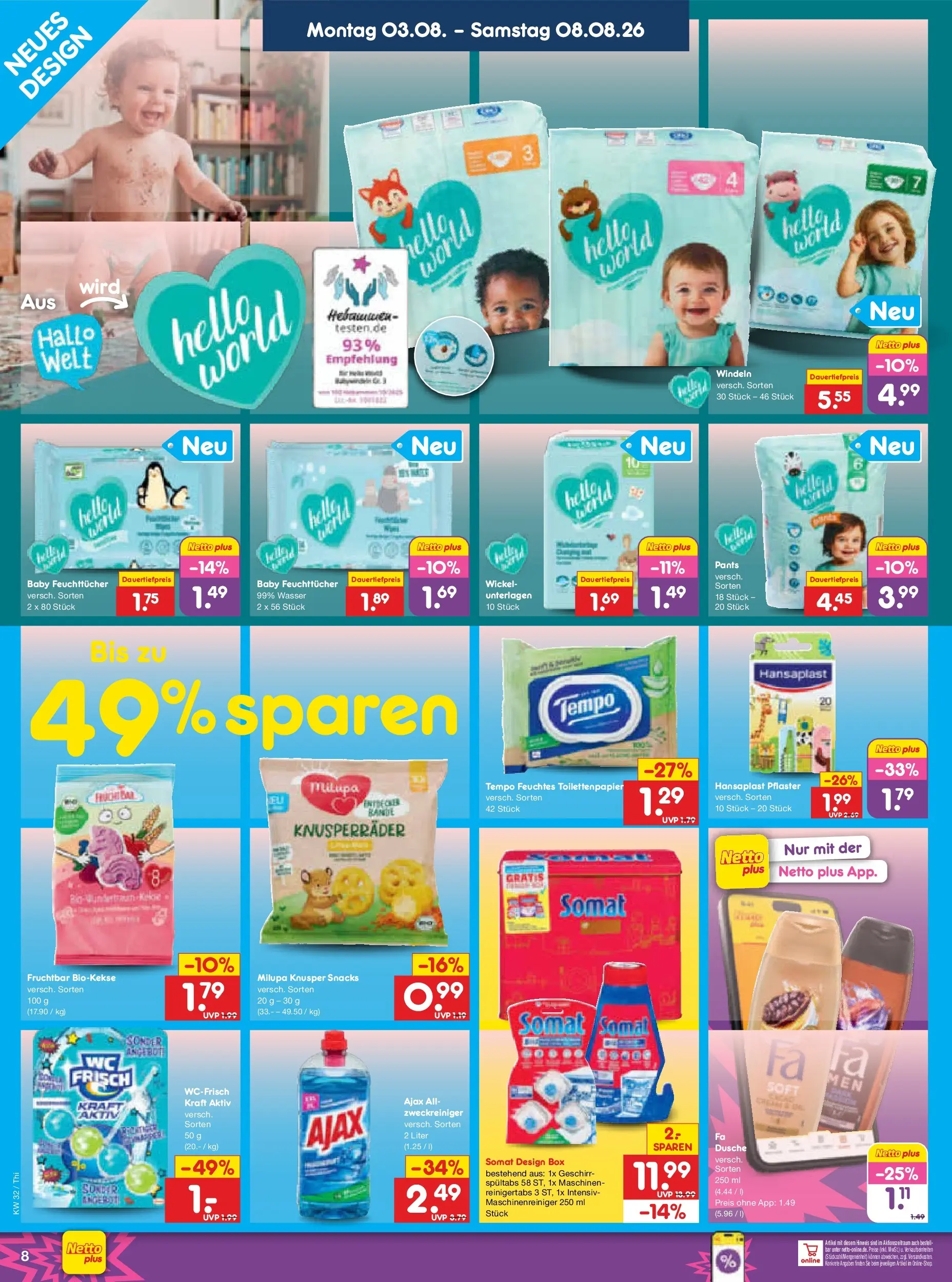Netto Marken-Discount Prospekt Thiendorf (ab 03.08.2026) » Angebote | Seite: 18 | Produkte: Box, Dusche, Tempo, Toilettenpapier