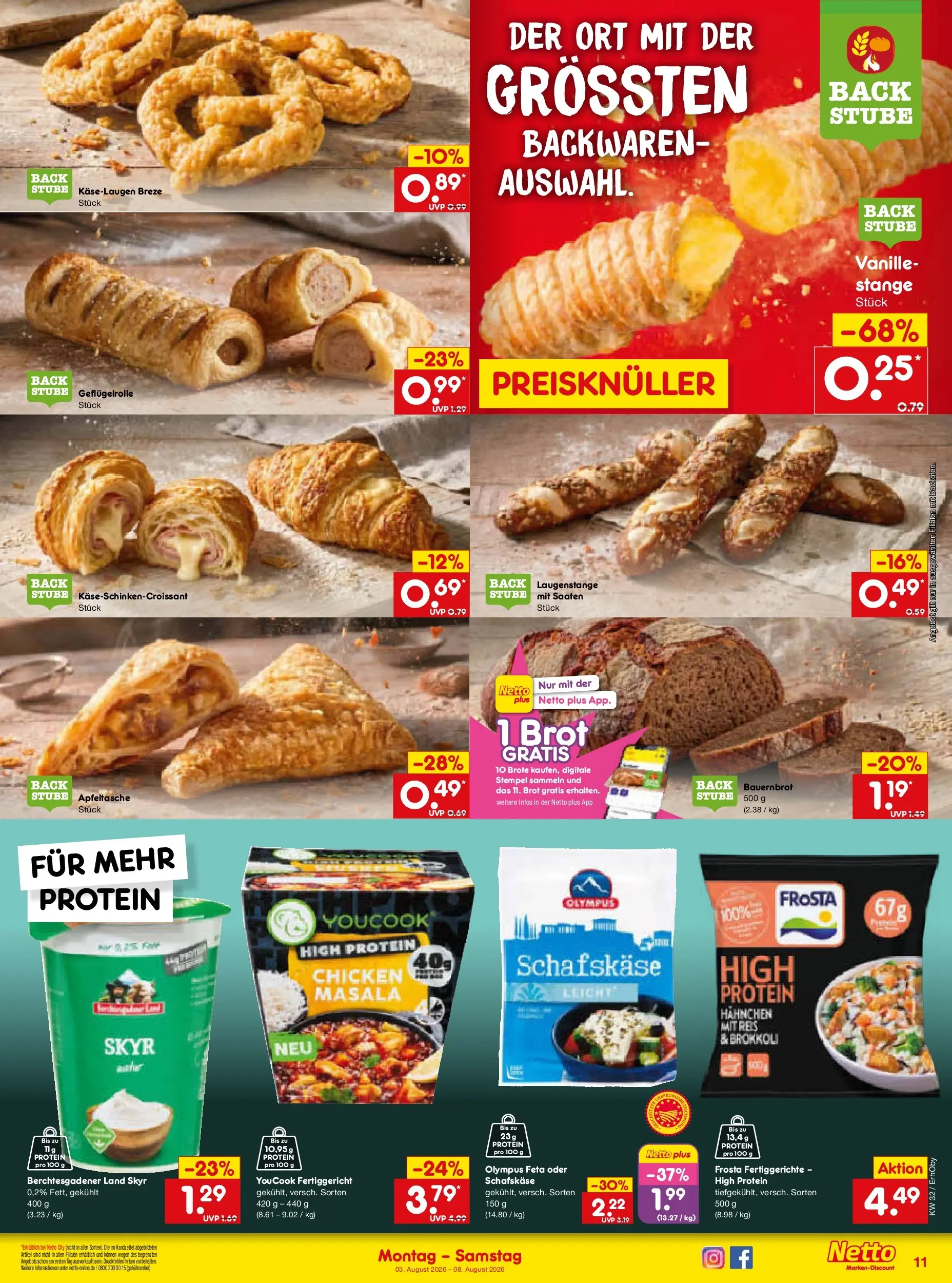 Netto Marken-Discount Prospekt München (ab 03.08.2026) » Angebote | Seite: 21 | Produkte: Youcook, Feta, Frosta, Reis