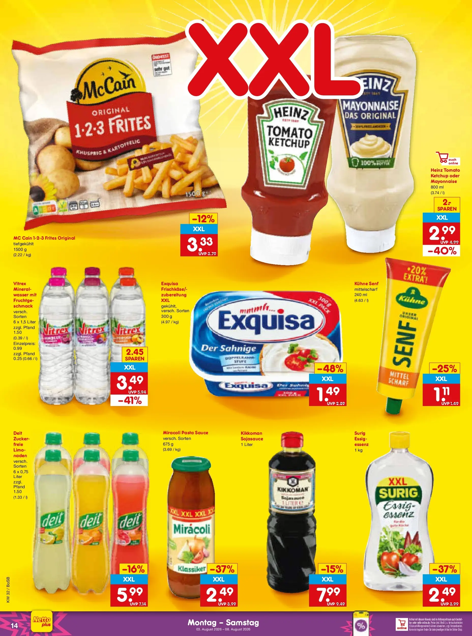 Netto Marken-Discount Prospekt Bochum (ab 03.08.2026) » Angebote | Seite: 28 | Produkte: McCain, Exquisa, Mayonnaise, Pasta