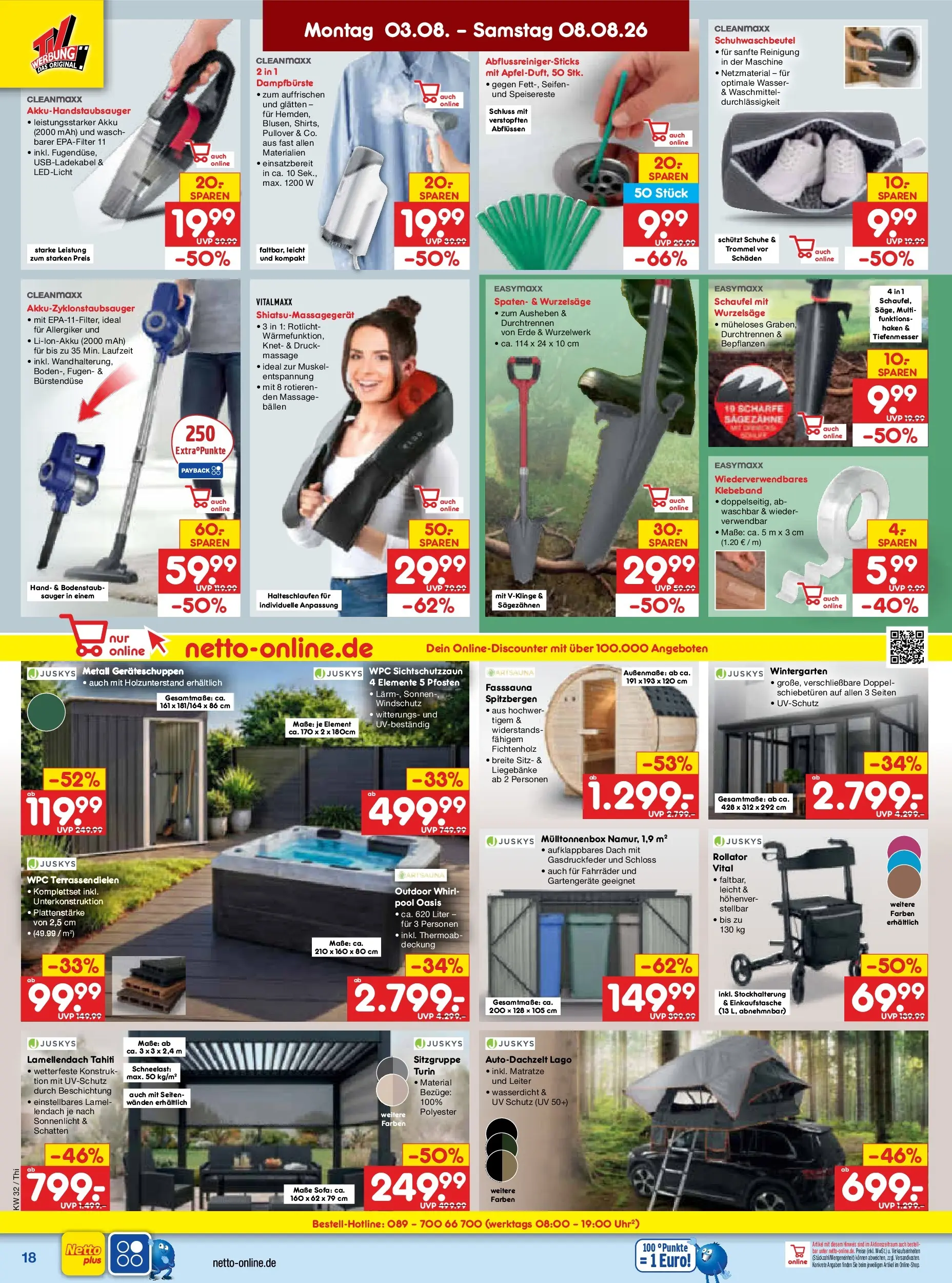 Netto Marken-Discount Prospekt Thiendorf (ab 03.08.2026) » Angebote | Seite: 34 | Produkte: Matratze, Sofa, Waschmittel, Uhr