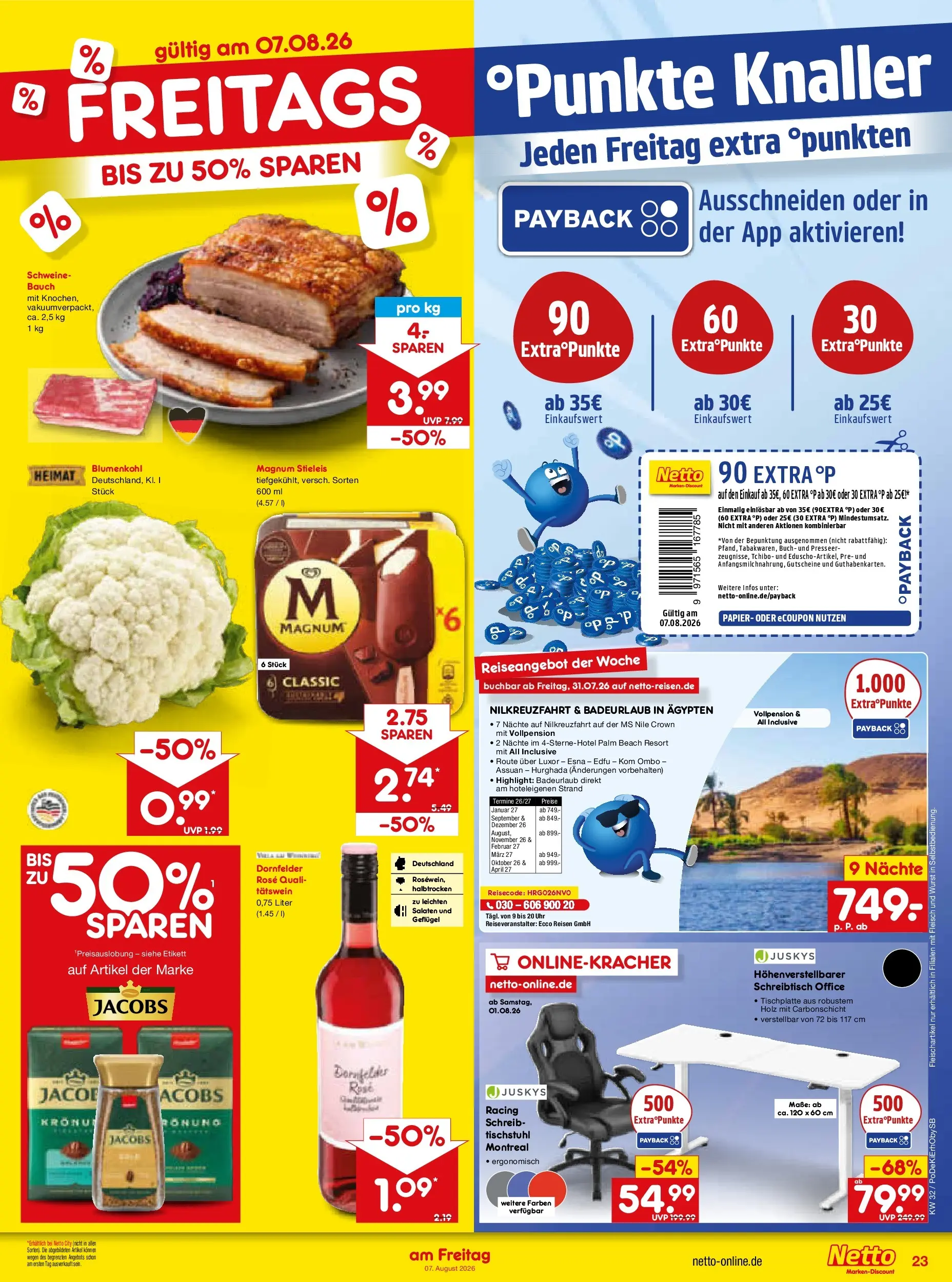 Netto Marken-Discount Prospekt München (ab 03.08.2026) » Angebote | Seite: 41 | Produkte: Wurst, Blumenkohl, Fleisch, Uhr