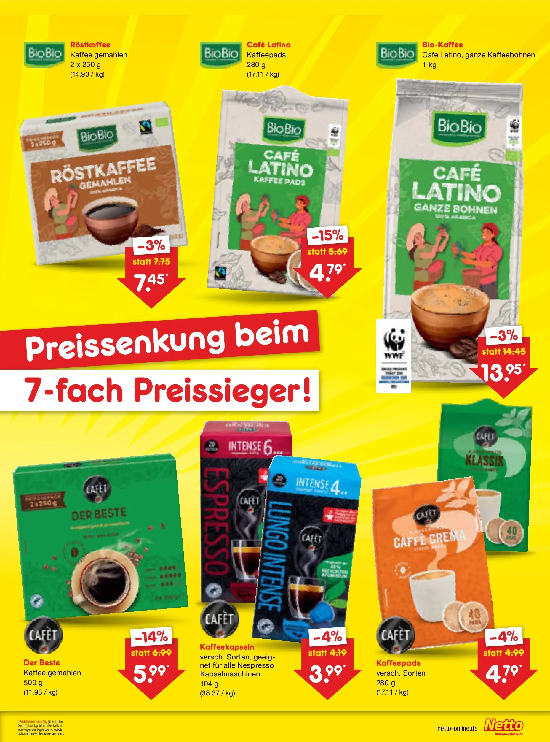 Netto Marken-Discount Prospekt Bielefeld (ab 03.08.2026) » Angebote | Seite: 5 | Produkte: Kaffeepads, Kaffee