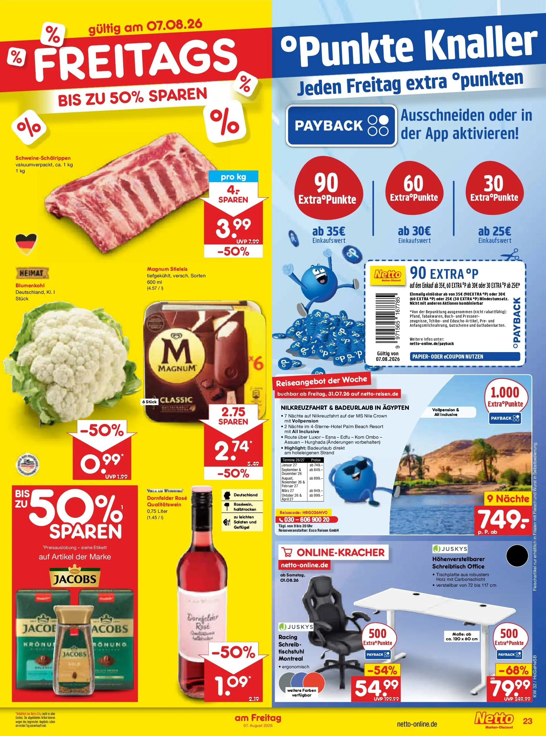 Netto Marken-Discount Prospekt Oldenburg (ab 03.08.2026) » Angebote | Seite: 41 | Produkte: Wurst, Blumenkohl, Fleisch, Uhr