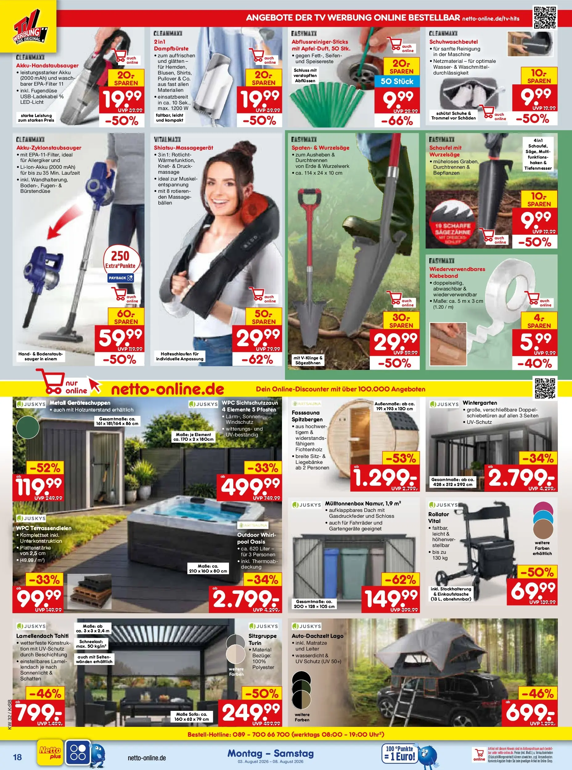 Netto Marken-Discount Prospekt Baesweiler (ab 03.08.2026) » Angebote | Seite: 34 | Produkte: Sofa, Wasser, Waschmittel, TV