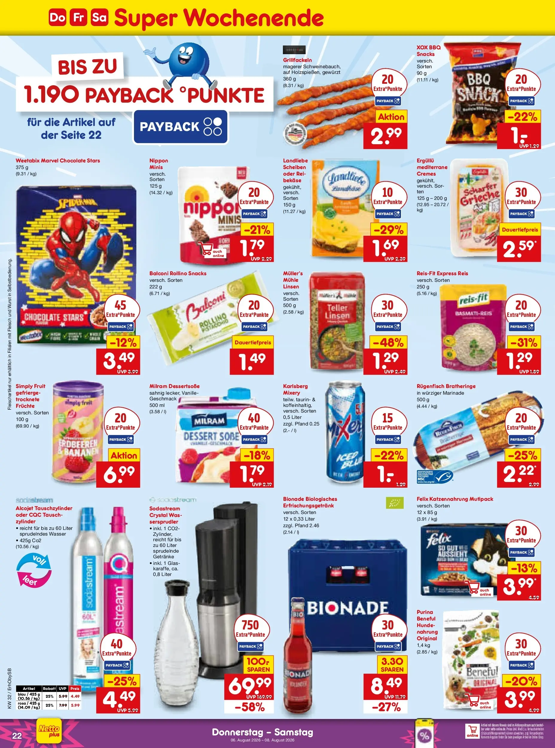 Netto Marken-Discount Prospekt München (ab 03.08.2026) » Angebote | Seite: 40 | Produkte: Milram, Mixery, Reis, Fleisch