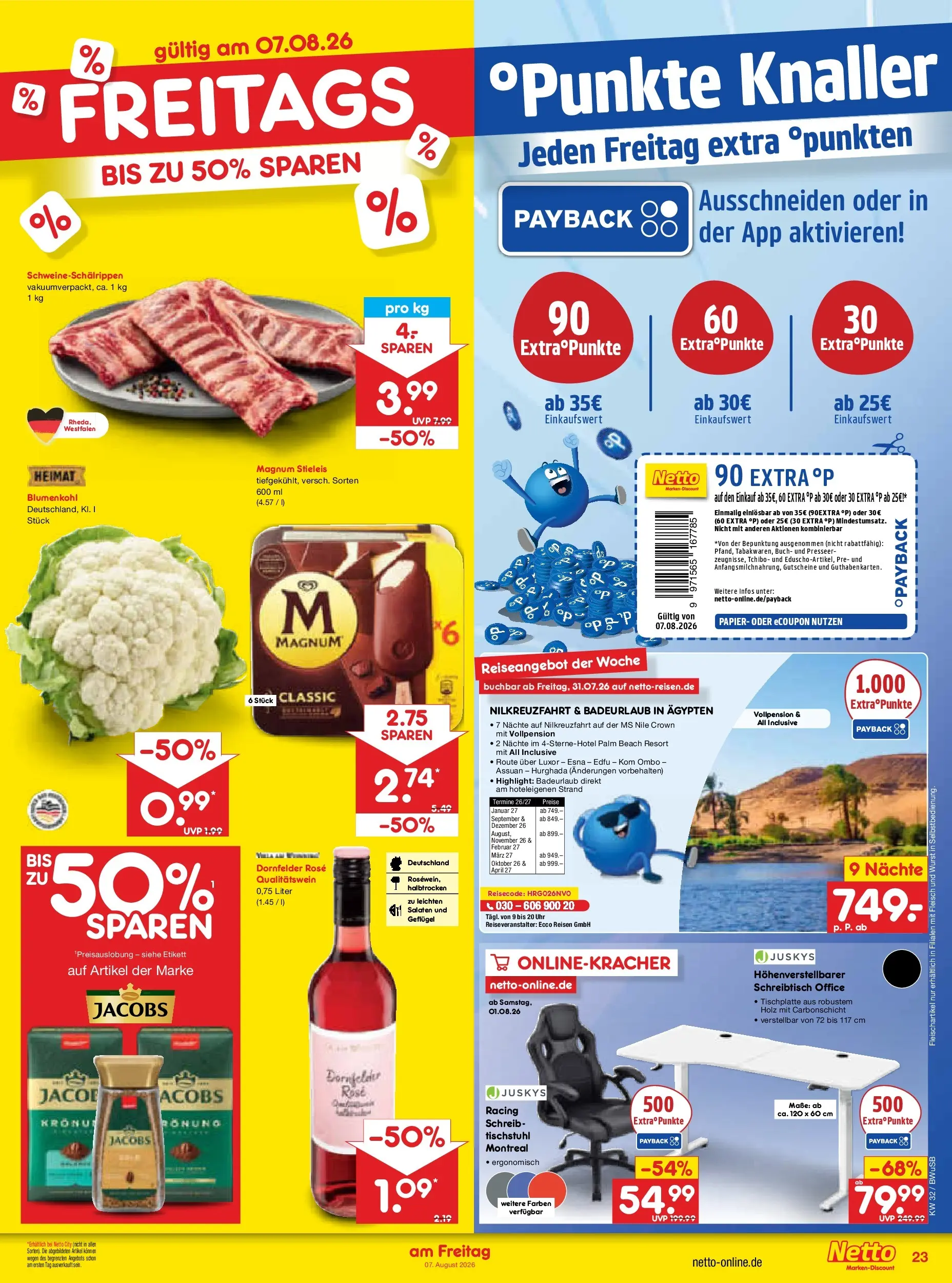 Netto Marken-Discount Prospekt Bielefeld (ab 03.08.2026) » Angebote | Seite: 41 | Produkte: Wurst, Blumenkohl, Fleisch, Uhr