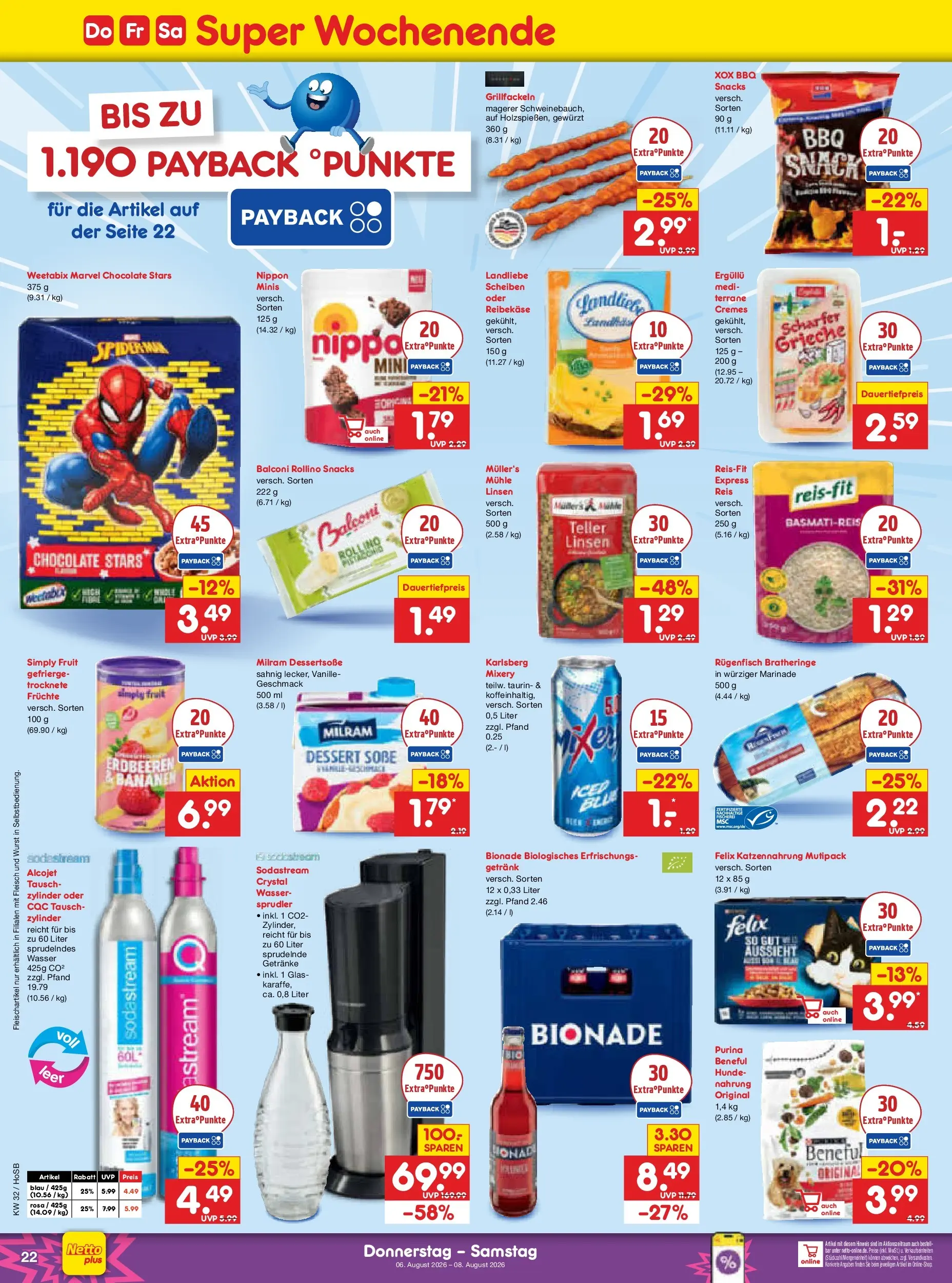Netto Marken-Discount Prospekt Hannover (ab 03.08.2026) » Angebote | Seite: 40 | Produkte: Wasser, Milram, Wurst, Reis