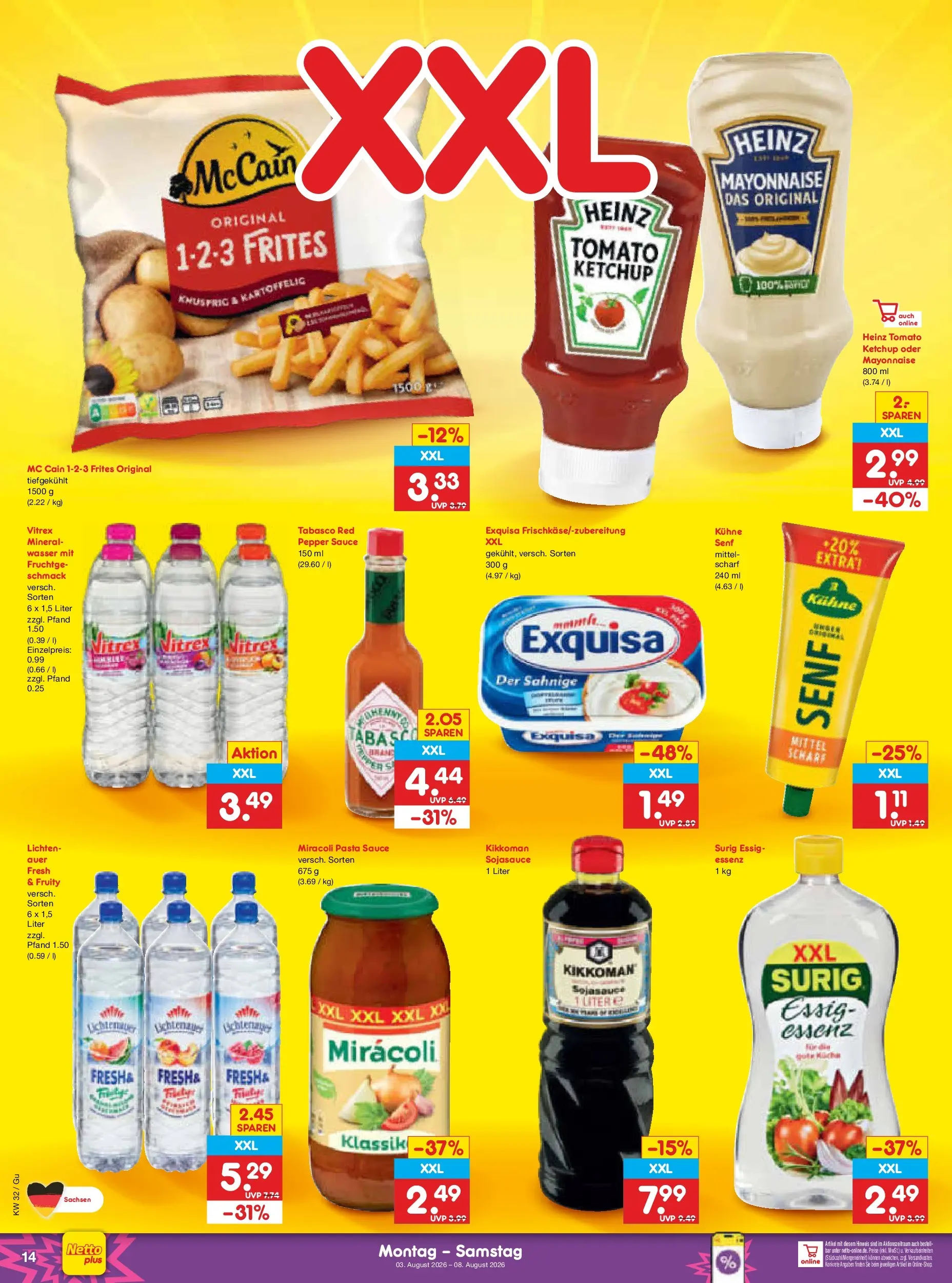 Netto Marken-Discount Prospekt Machern (ab 03.08.2026) » Angebote | Seite: 28 | Produkte: Exquisa, Mayonnaise, Pasta, Ketchup