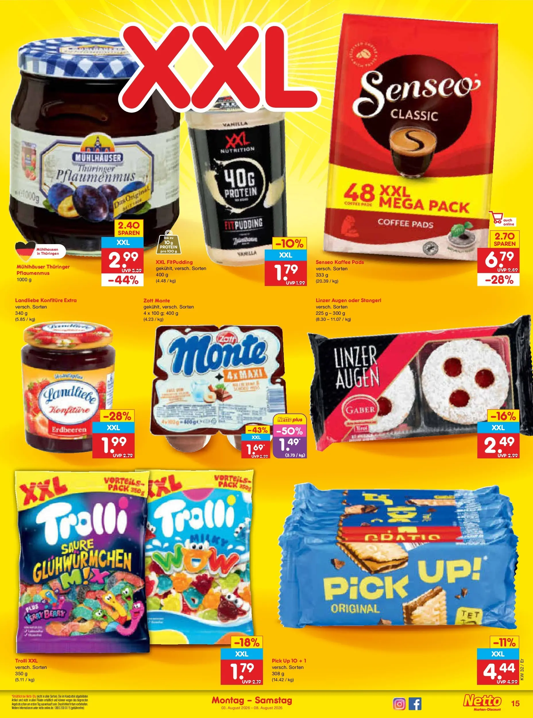 Netto Marken-Discount Prospekt Naumburg (ab 03.08.2026) » Angebote | Seite: 29 | Produkte: Senseo, Kaffee, Erdbeeren
