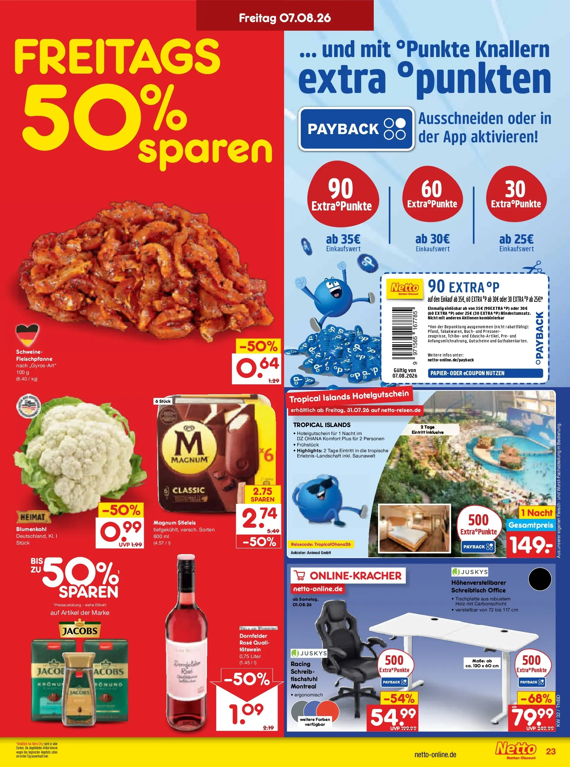 Netto Marken-Discount Prospekt Thiendorf (ab 03.08.2026) » Angebote | Seite: 41 | Produkte: Blumenkohl, Fleisch, Eduscho