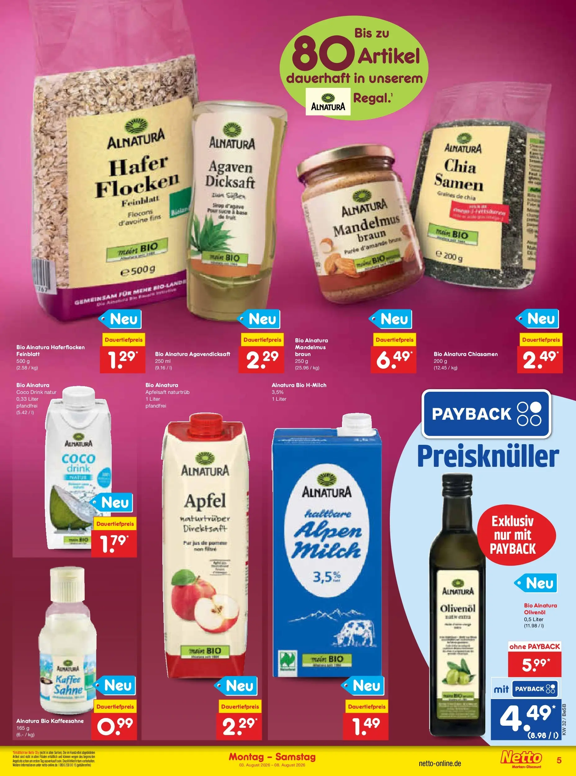 Netto Marken-Discount Prospekt Berlin-Prenzlauer Berg (ab 03.08.2026) » Angebote | Seite: 9 | Produkte: Kaffee, Olivenol, Äpfel, Apfelsaft