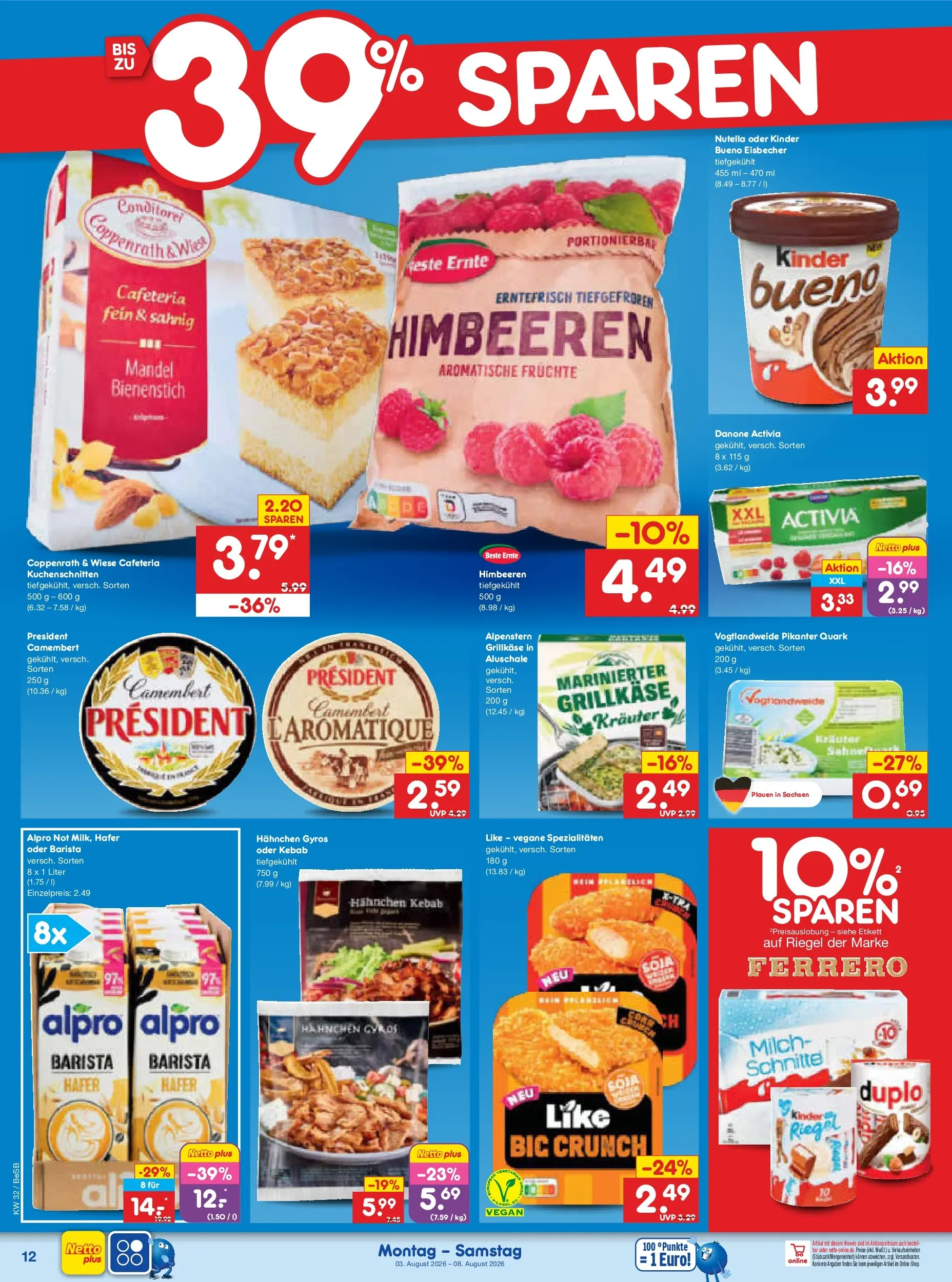 Netto Marken-Discount Prospekt Berlin-Prenzlauer Berg (ab 03.08.2026) » Angebote | Seite: 26 | Produkte: Activia, Danone activia, Quark, Milch