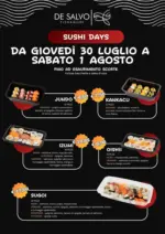 Pescheria De Salvo Sushi Days - al 01.08.2026